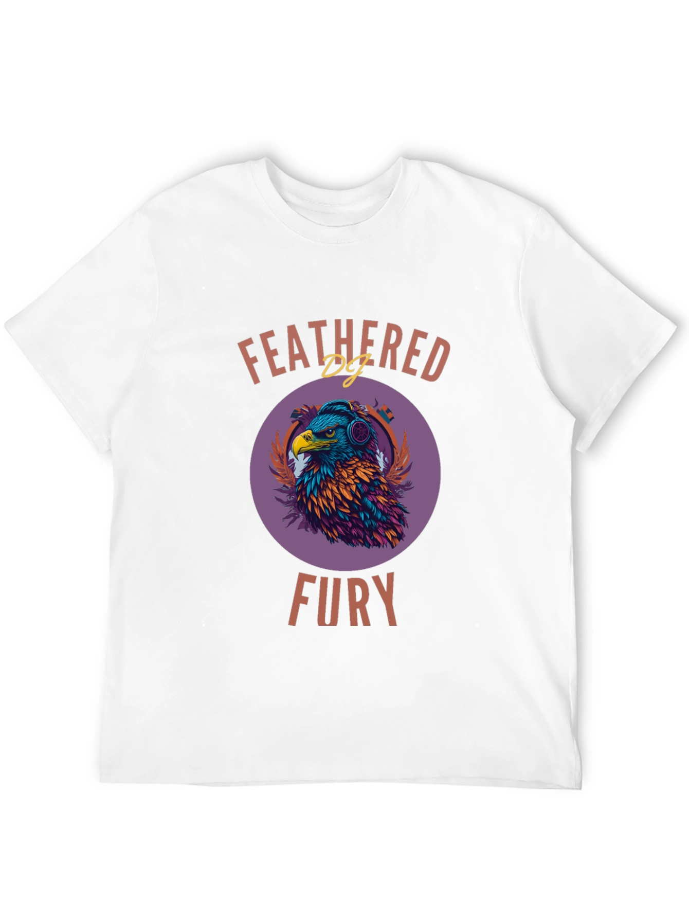 Feathered Fury T-Shirt - Eagle DJ Design