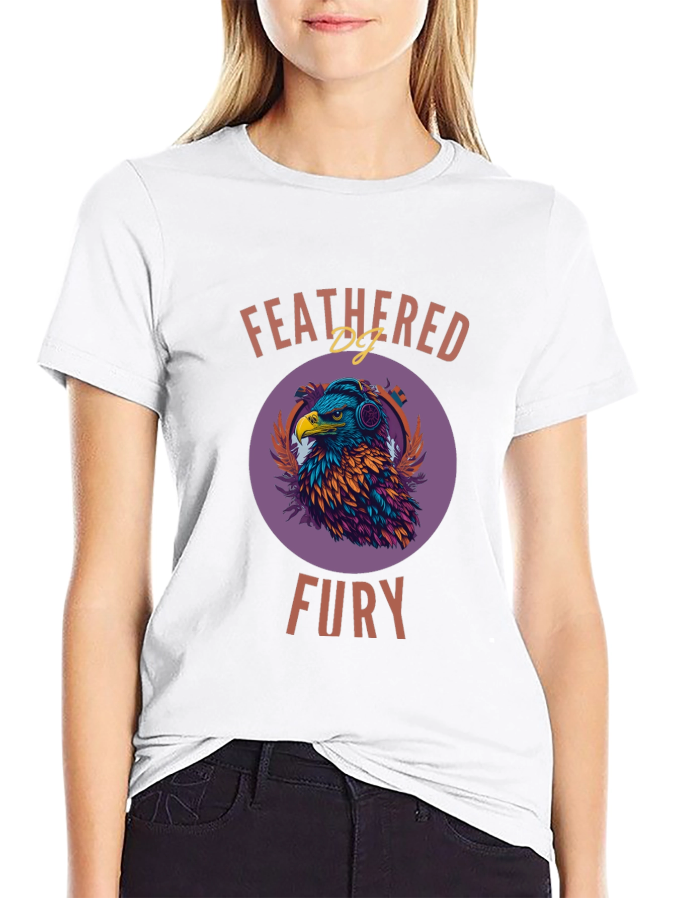 Feathered Fury T-Shirt - Eagle DJ Design
