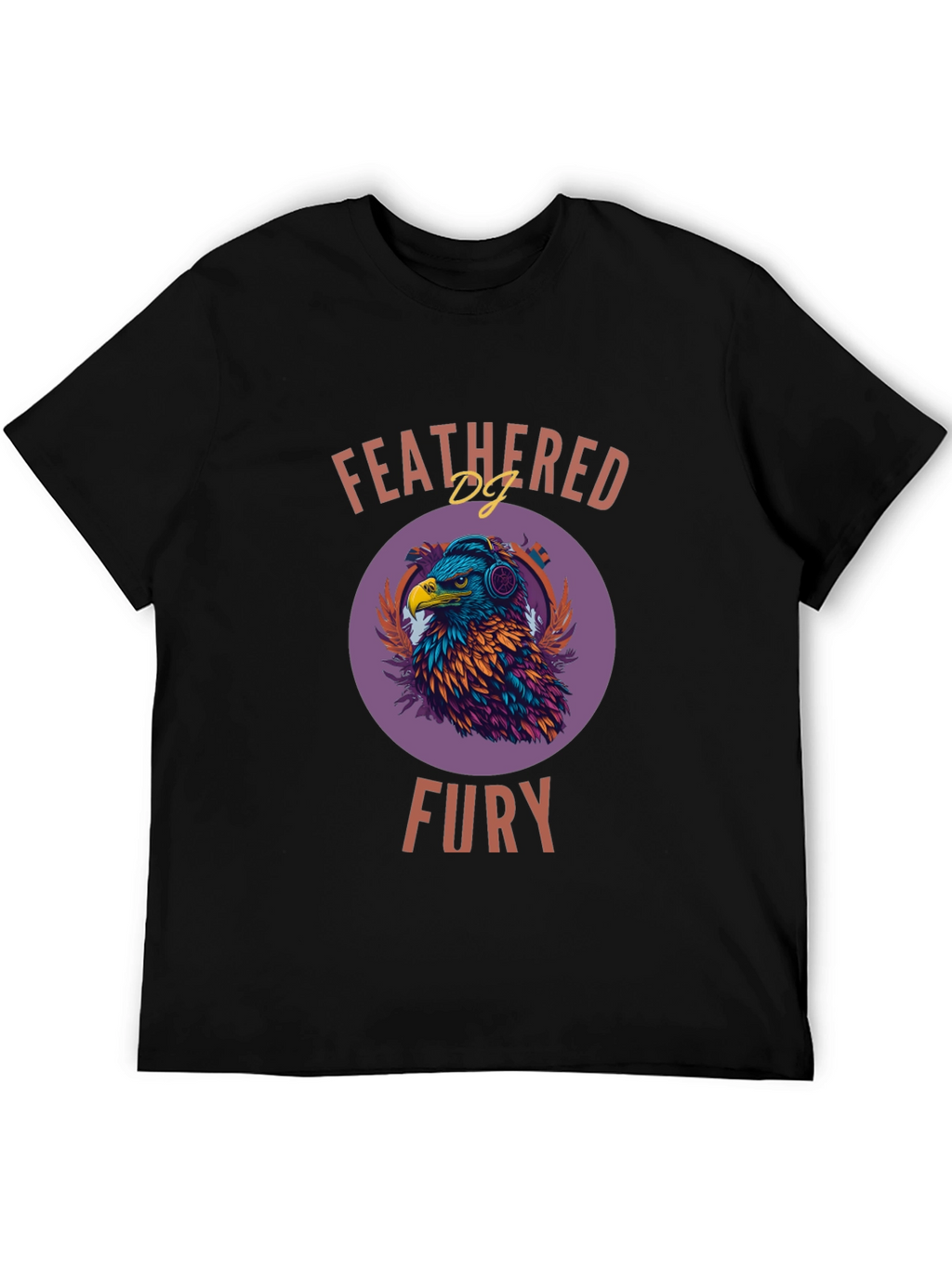 Feathered Fury T-Shirt - Eagle DJ Design