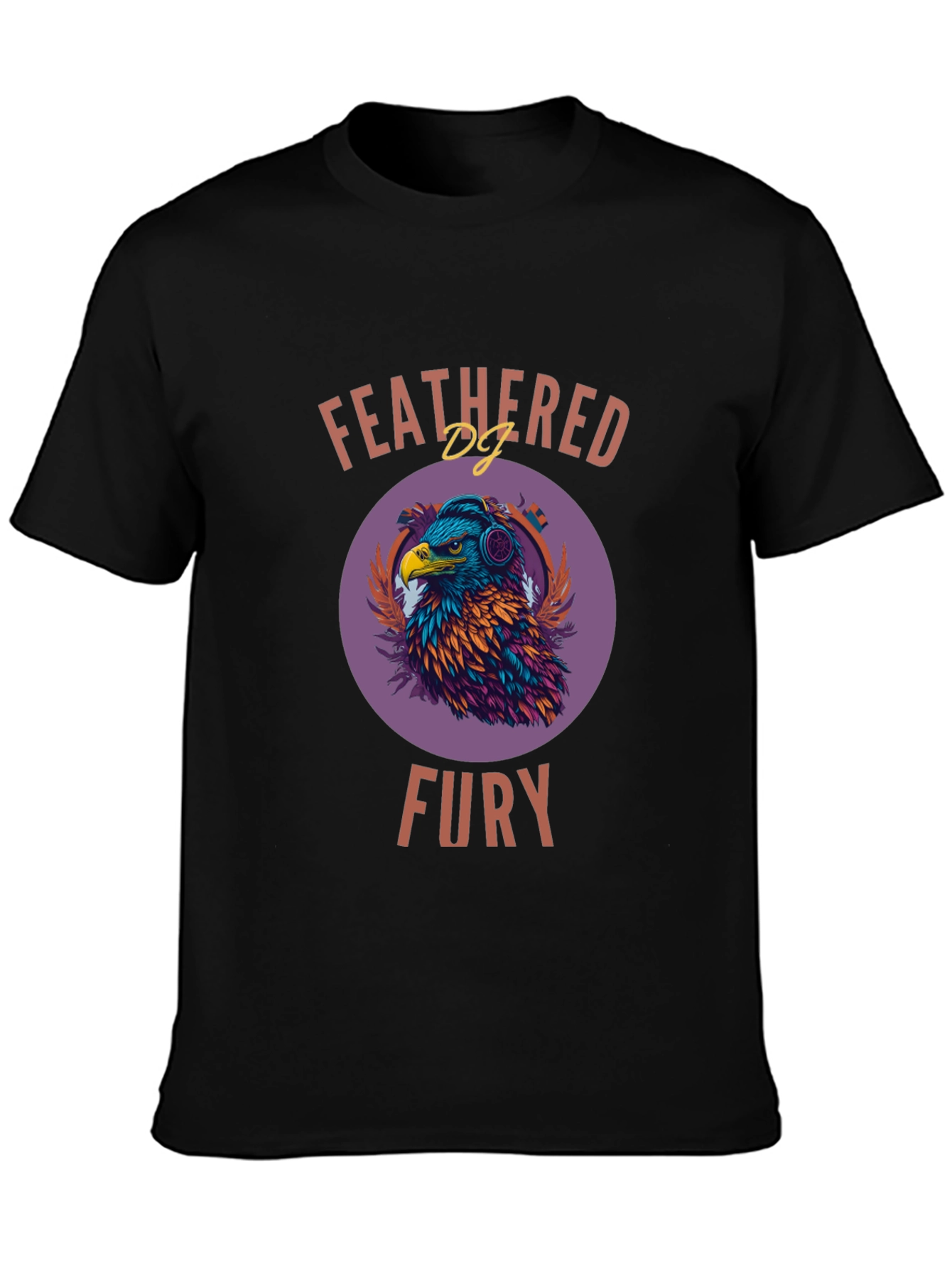 Feathered Fury T-Shirt - Eagle DJ Design