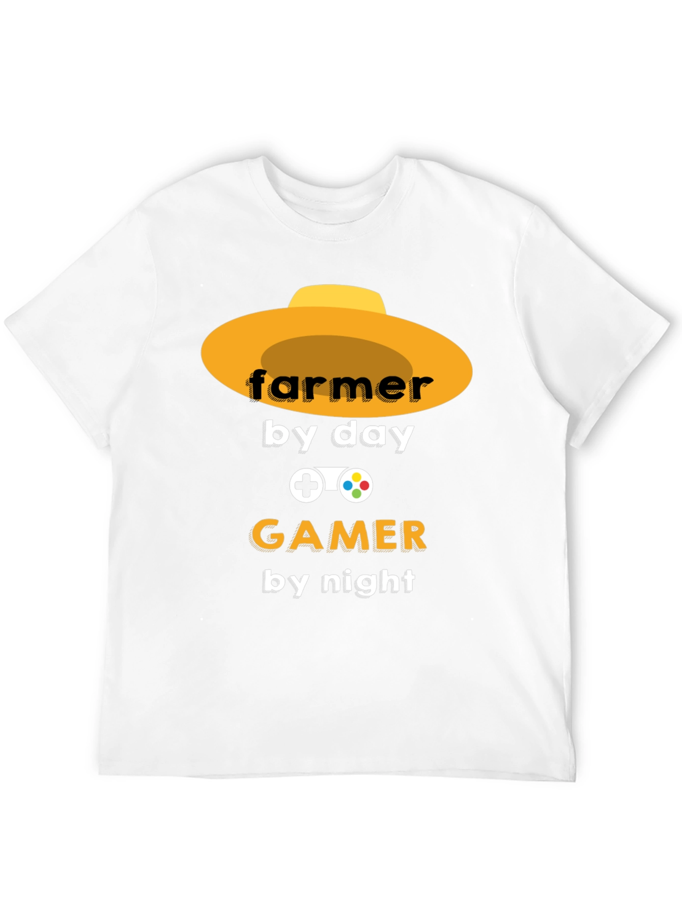 Farmer by Day Gamer by Night Black T-Shirt