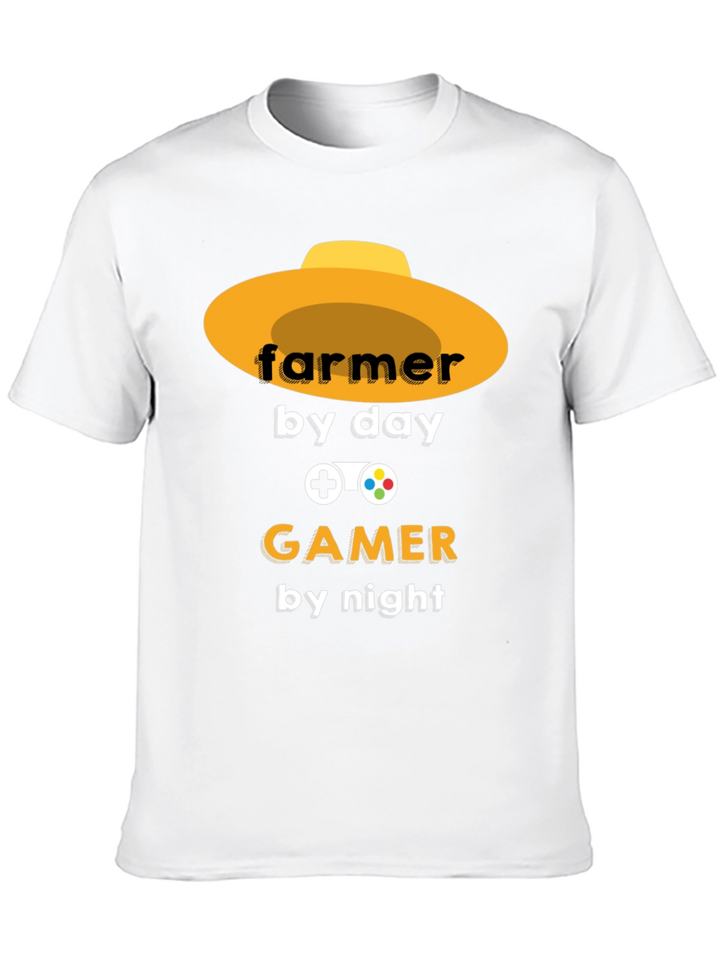 Farmer by Day Gamer by Night Black T-Shirt