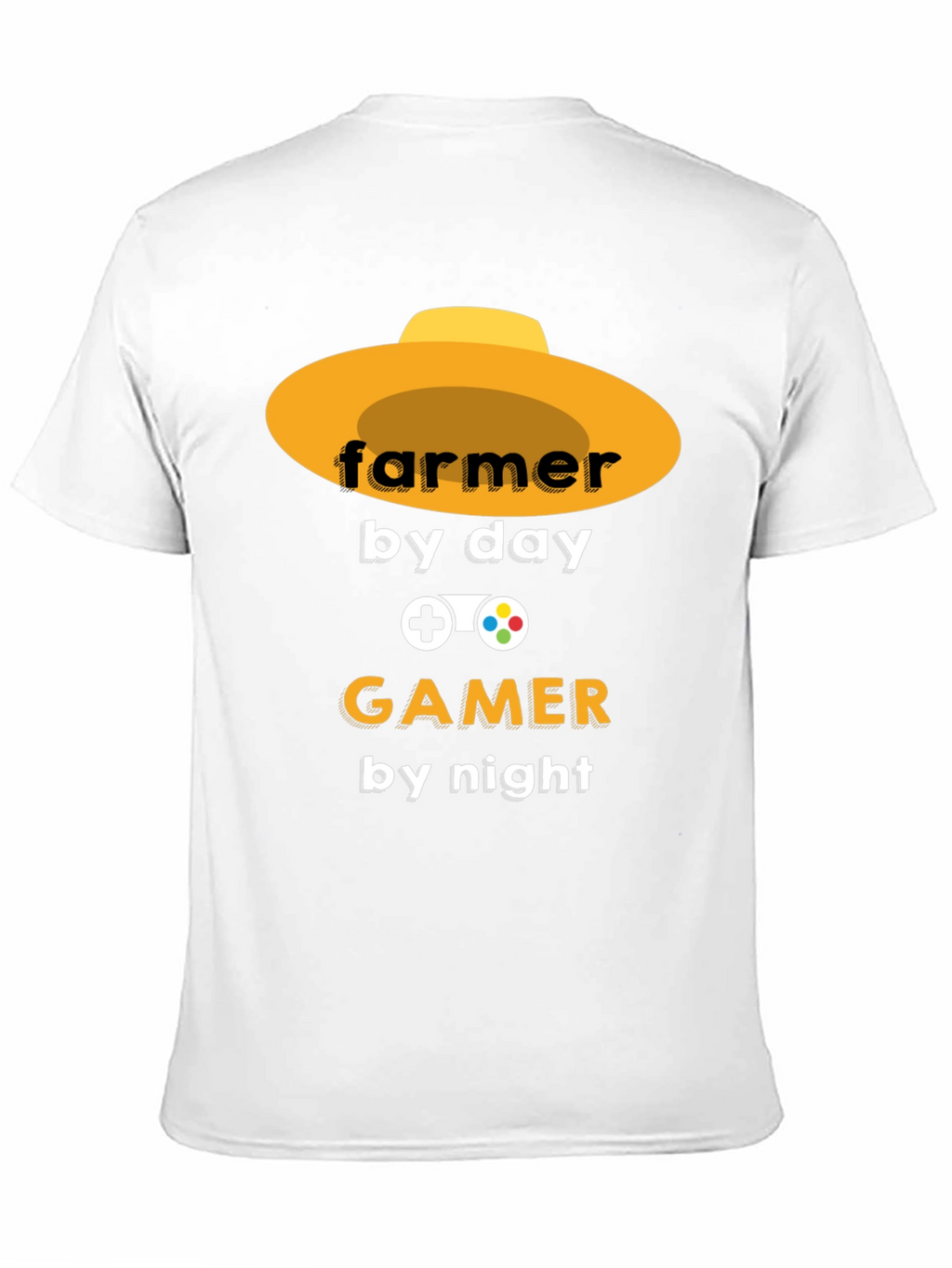 Farmer by Day Gamer by Night Black T-Shirt