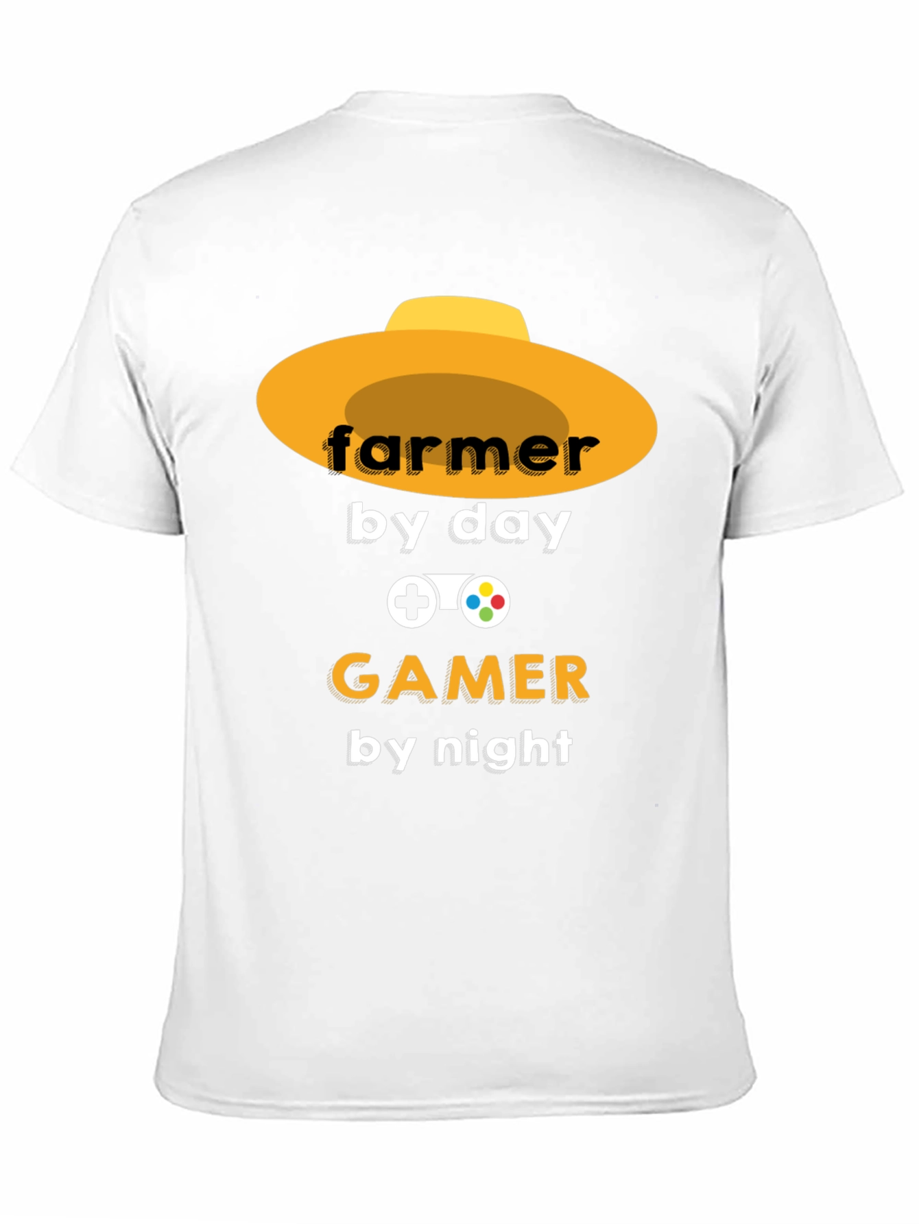 Farmer by Day Gamer by Night Black T-Shirt