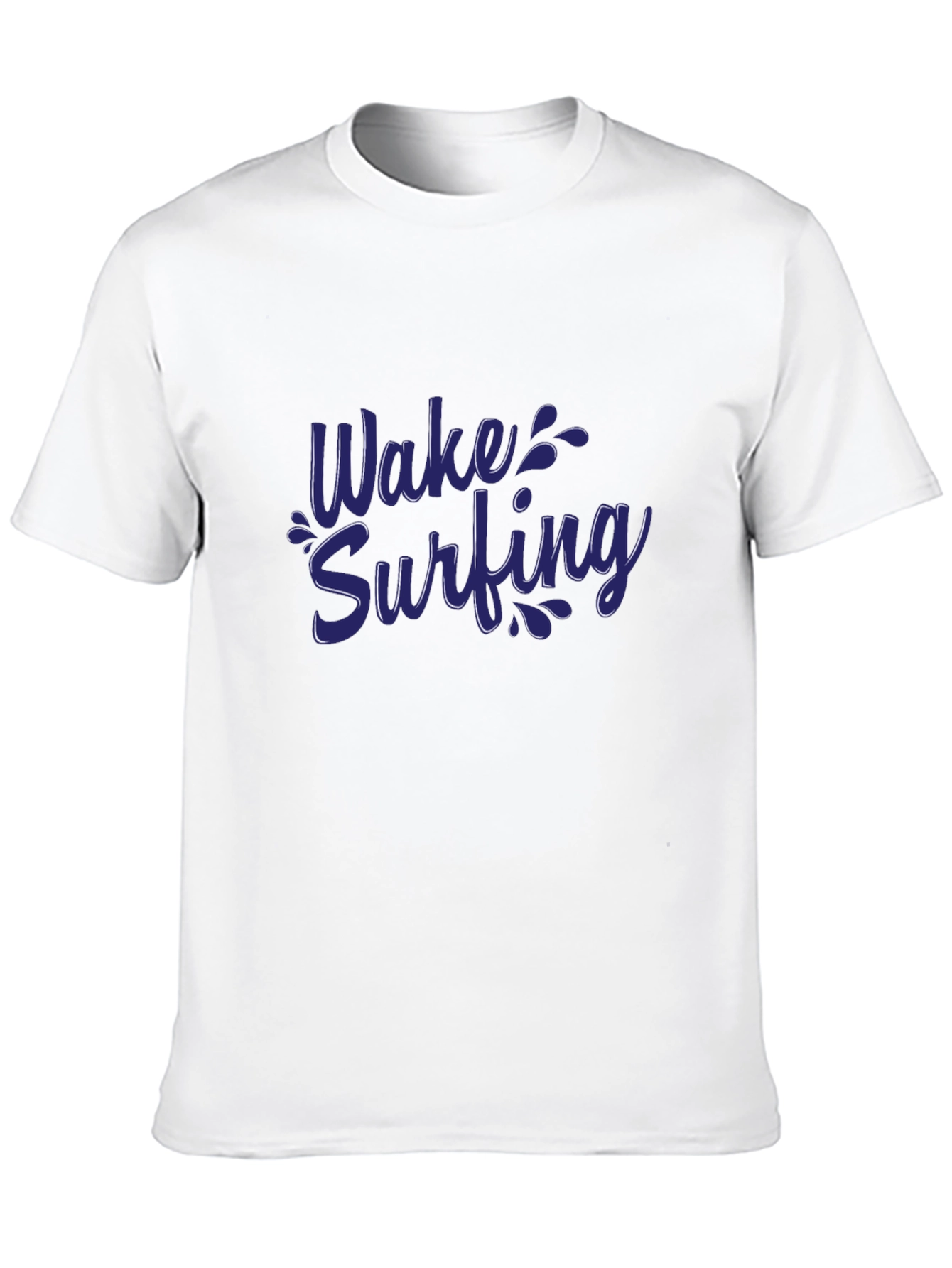 Wake Surfing Graphic Tee - Black Cotton Comfort