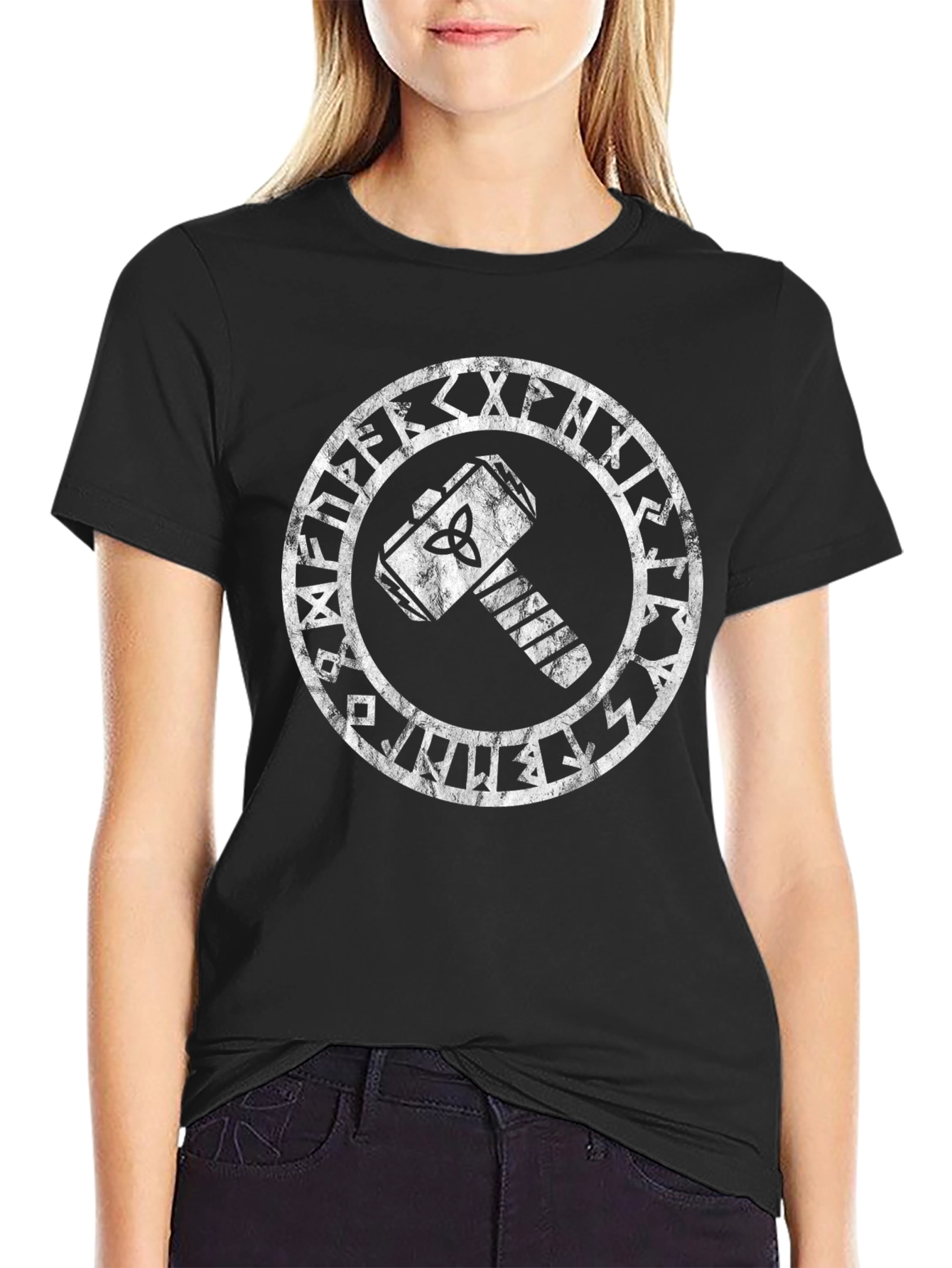 Norse Mythology Mjolnir Hammer Graphic Tee