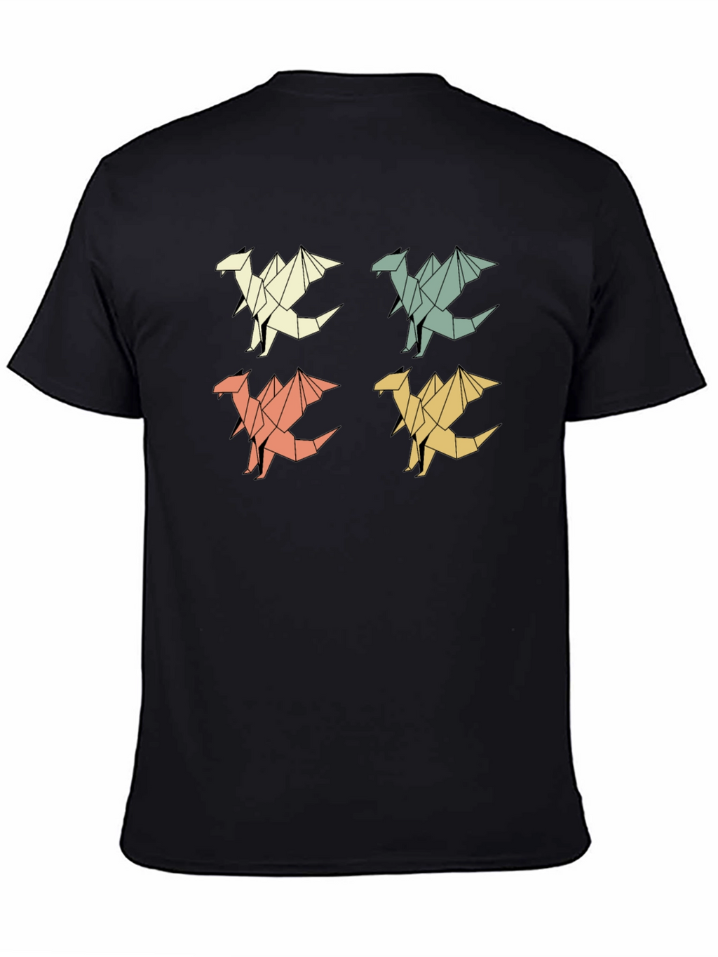 Geometric Origami Dragon T-Shirt