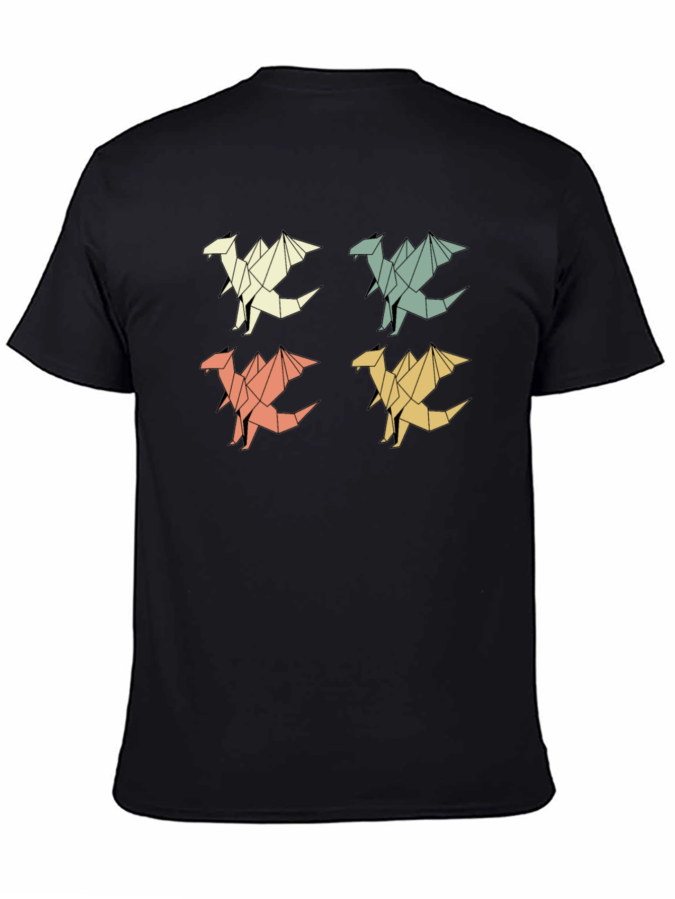 Geometric Origami Dragon T-Shirt