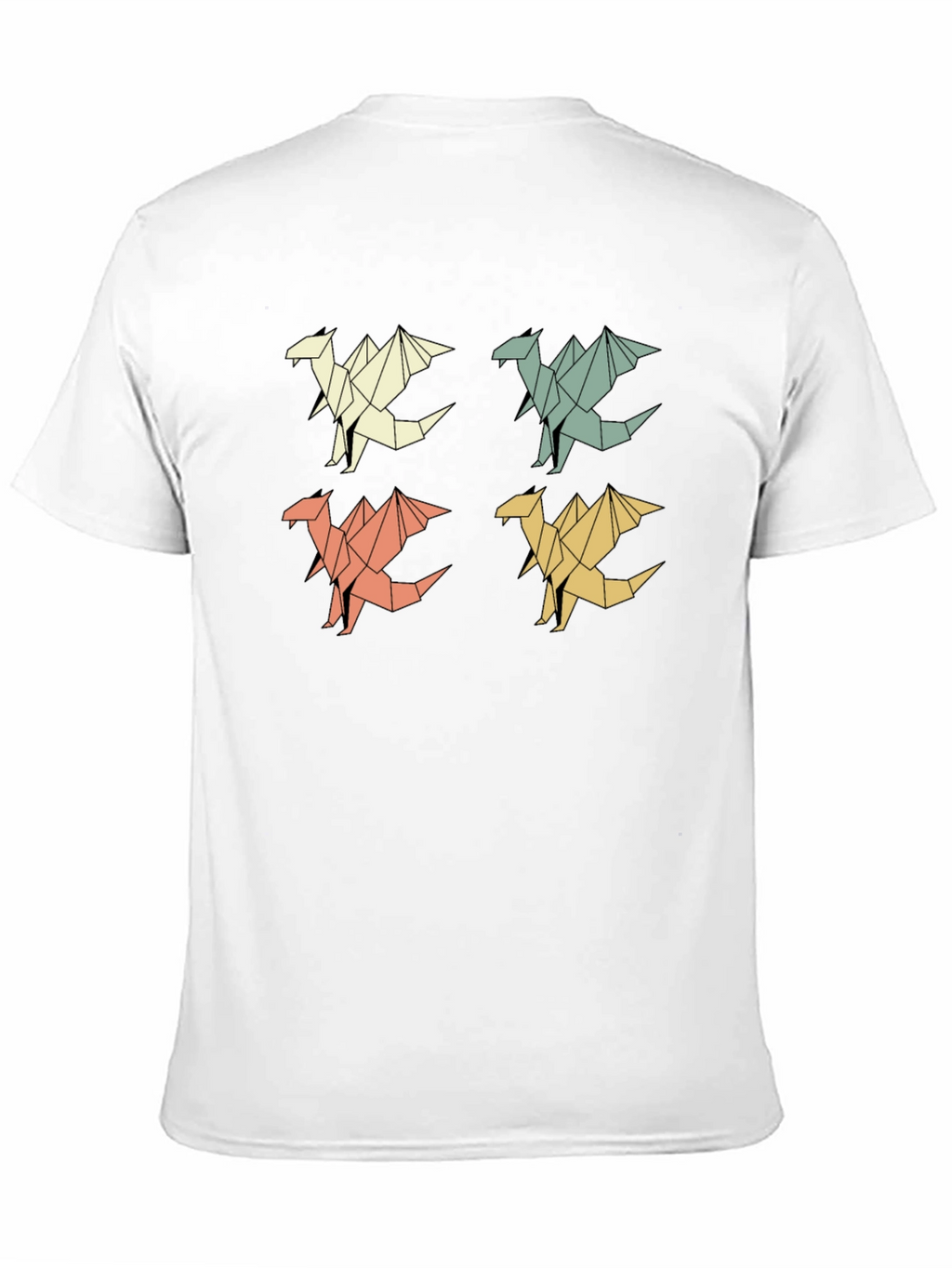 Geometric Origami Dragon T-Shirt