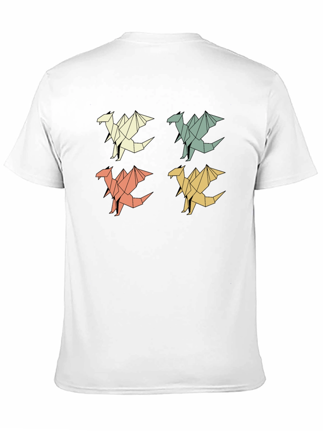 Geometric Origami Dragon T-Shirt