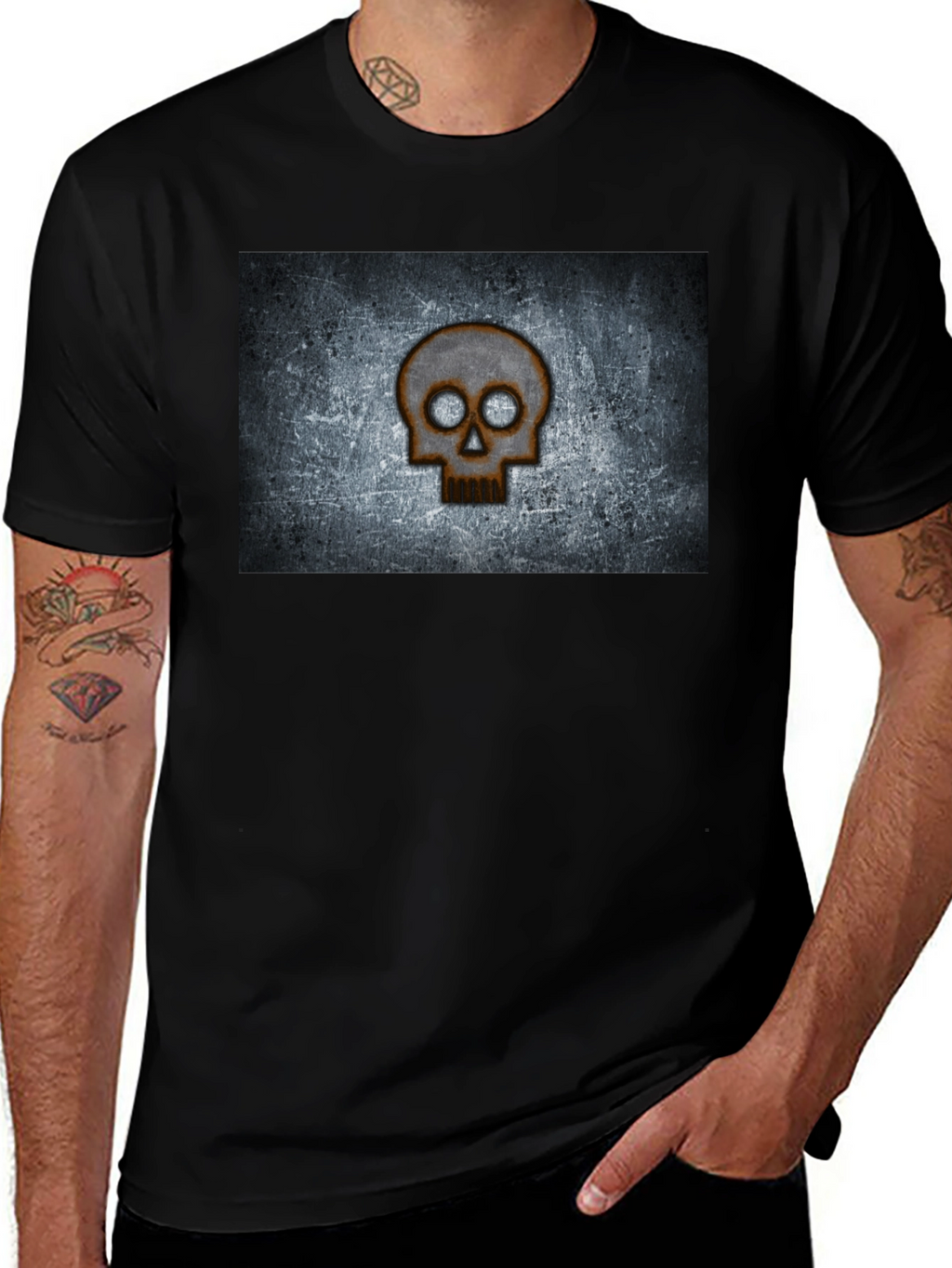 Skull Graphic Black T-Shirt - Grunge Style