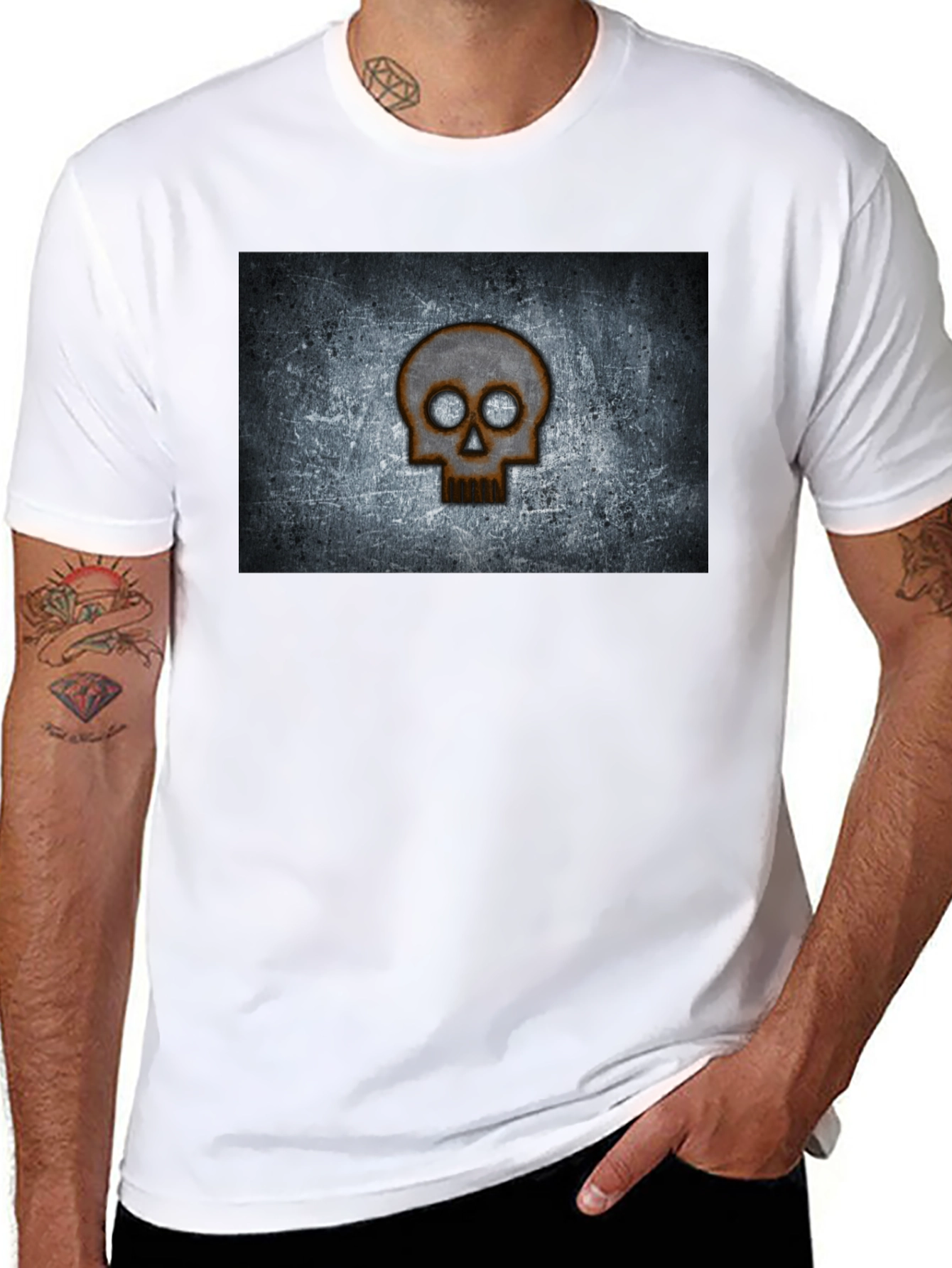 Skull Graphic Black T-Shirt - Grunge Style