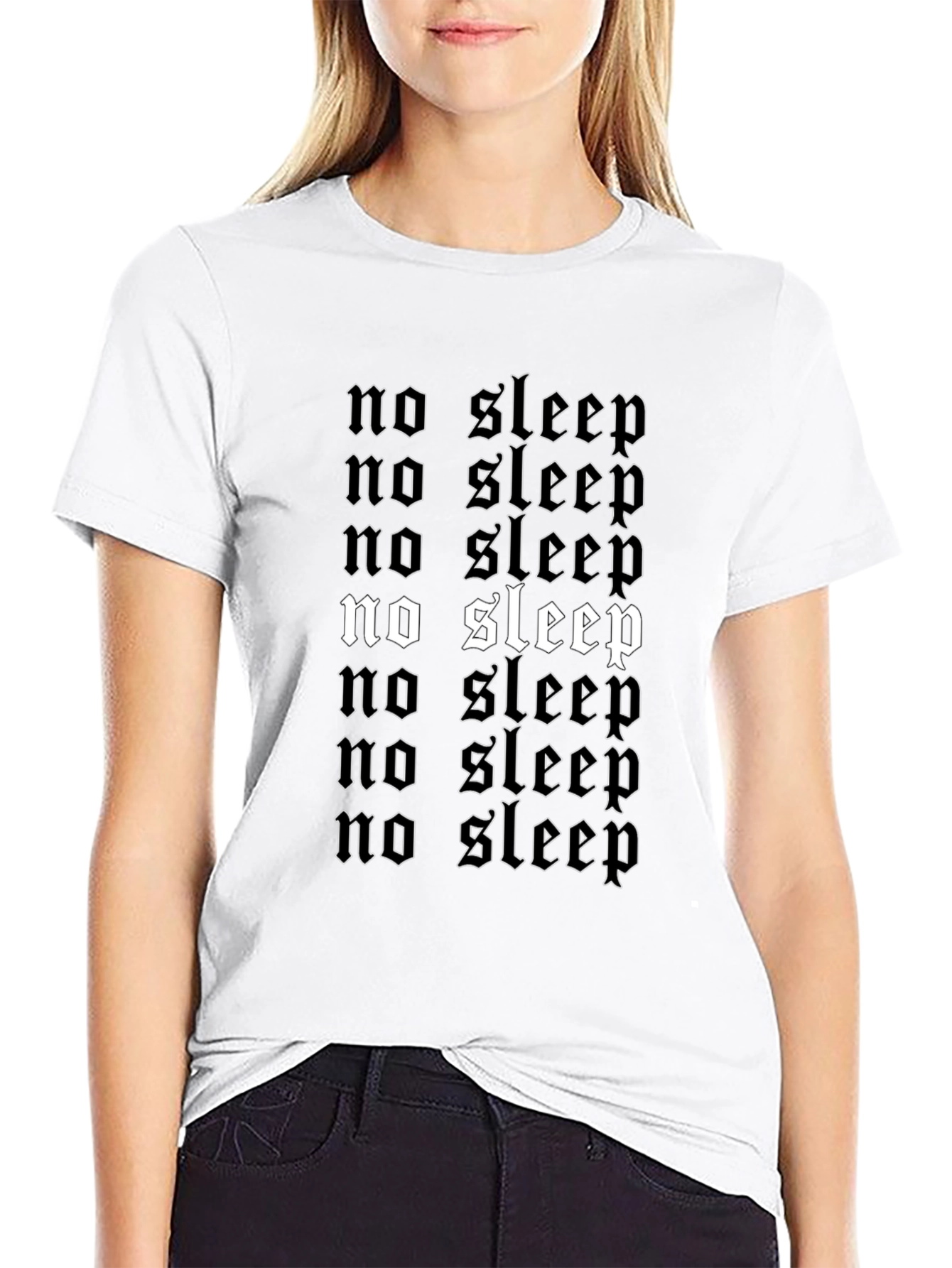 No Sleep Graphic T-Shirt - Black