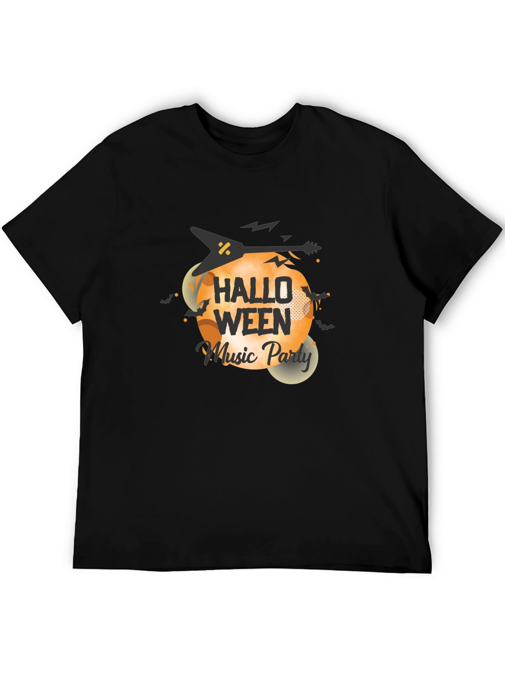 Halloween Music Party Black T-Shirt