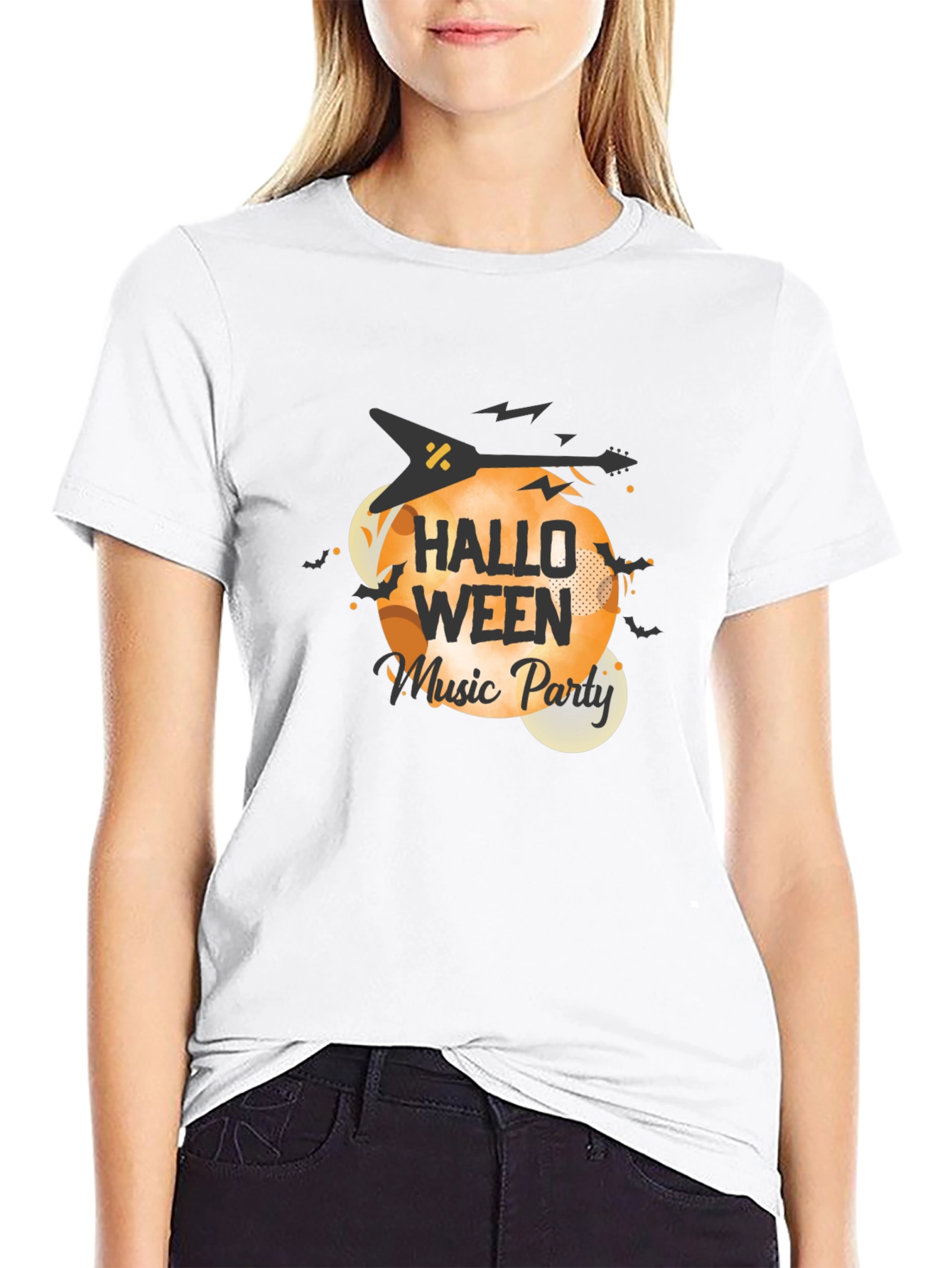 Halloween Music Party Black T-Shirt