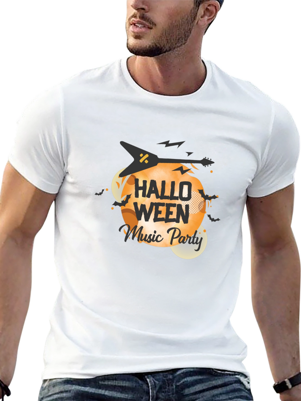 Halloween Music Party Black T-Shirt