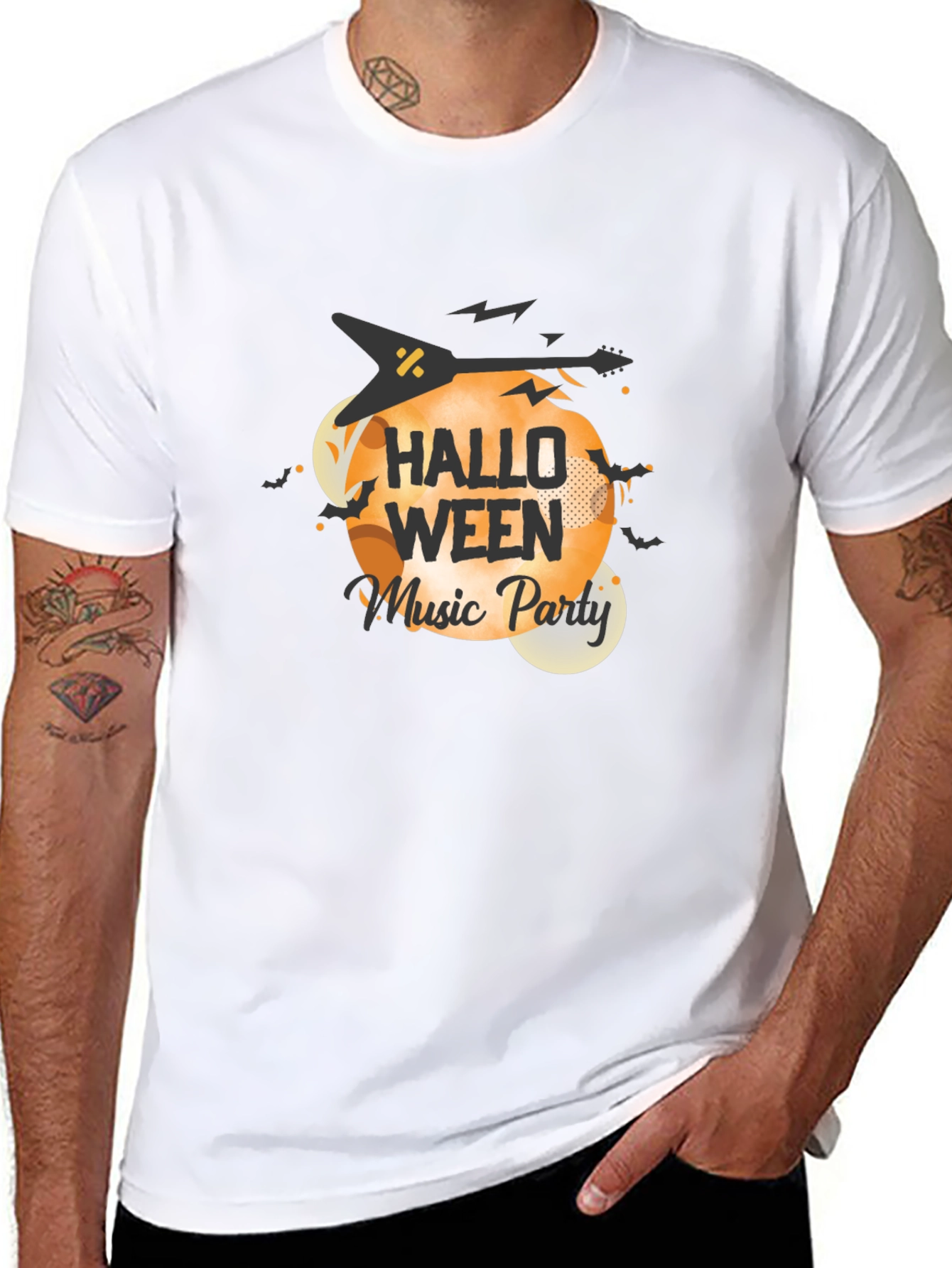 Halloween Music Party Black T-Shirt