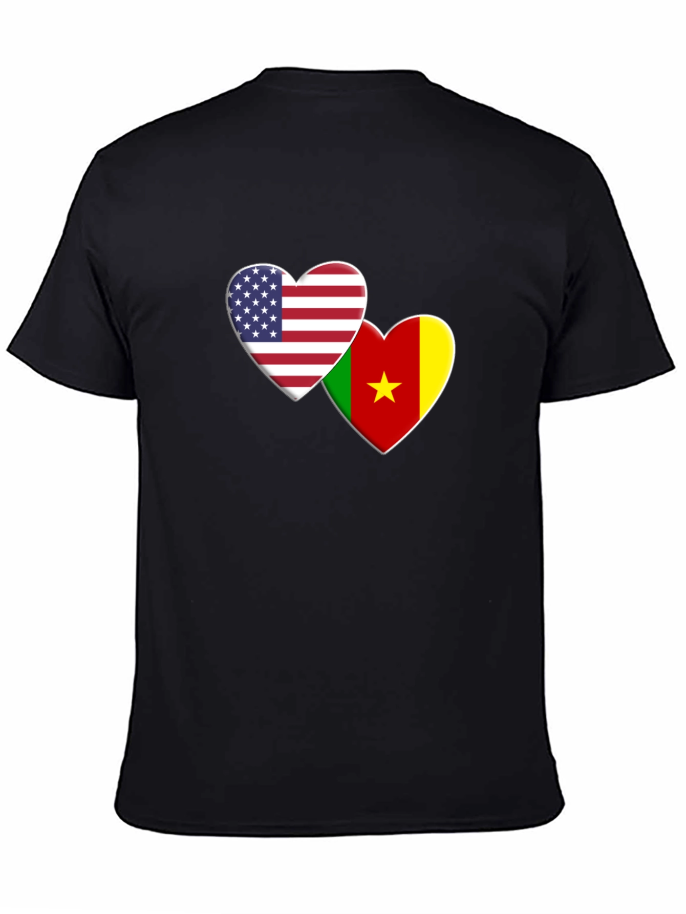 USA Cameroon Love Heart Flag T-Shirt