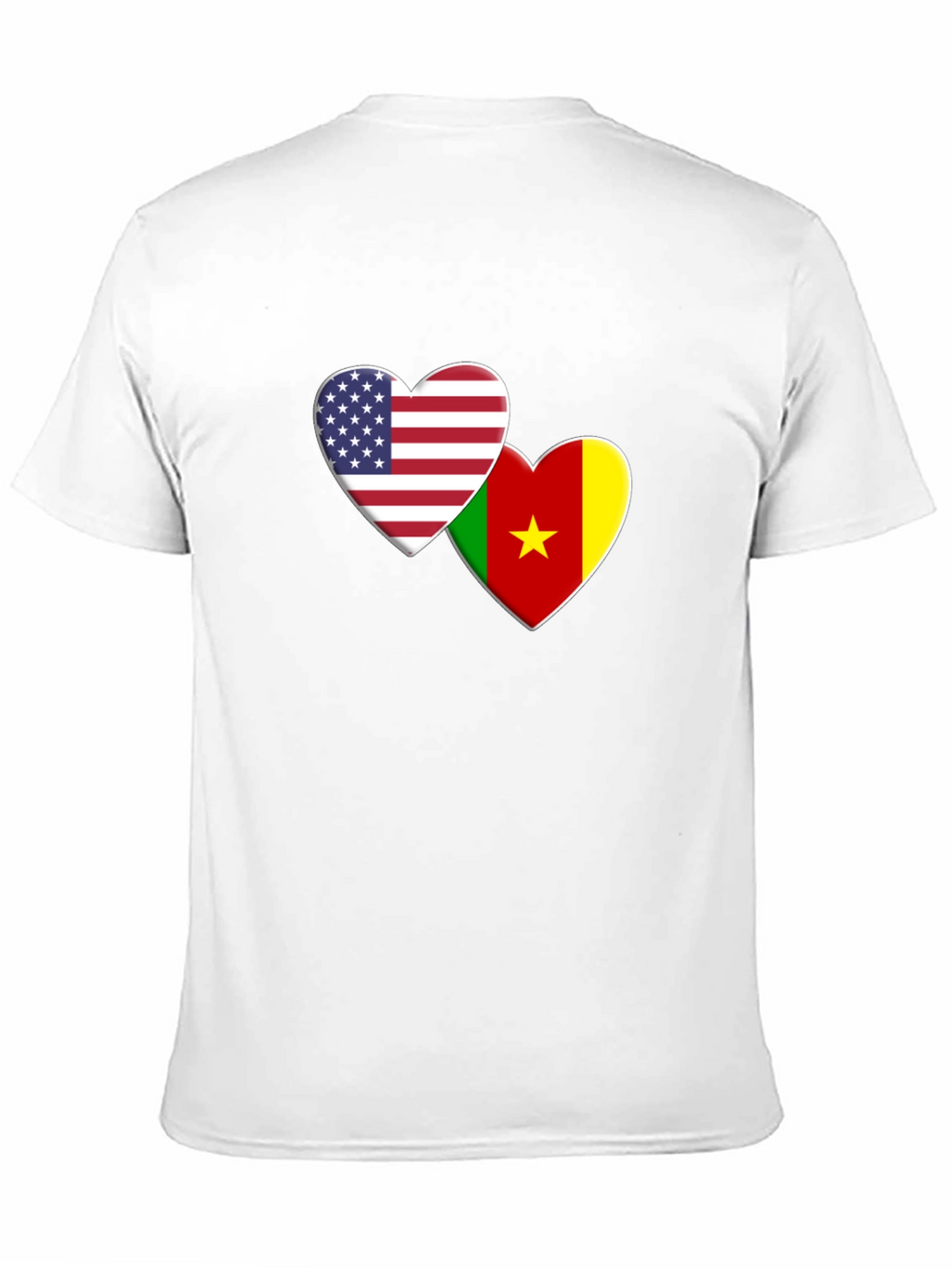 USA Cameroon Love Heart Flag T-Shirt