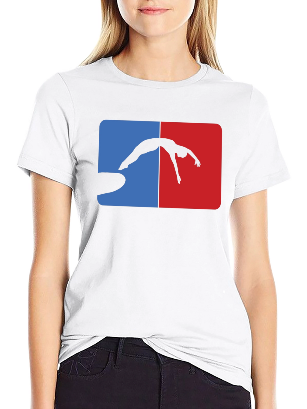 Cliff Diver Graphic Tee - Black Cotton T-Shirt