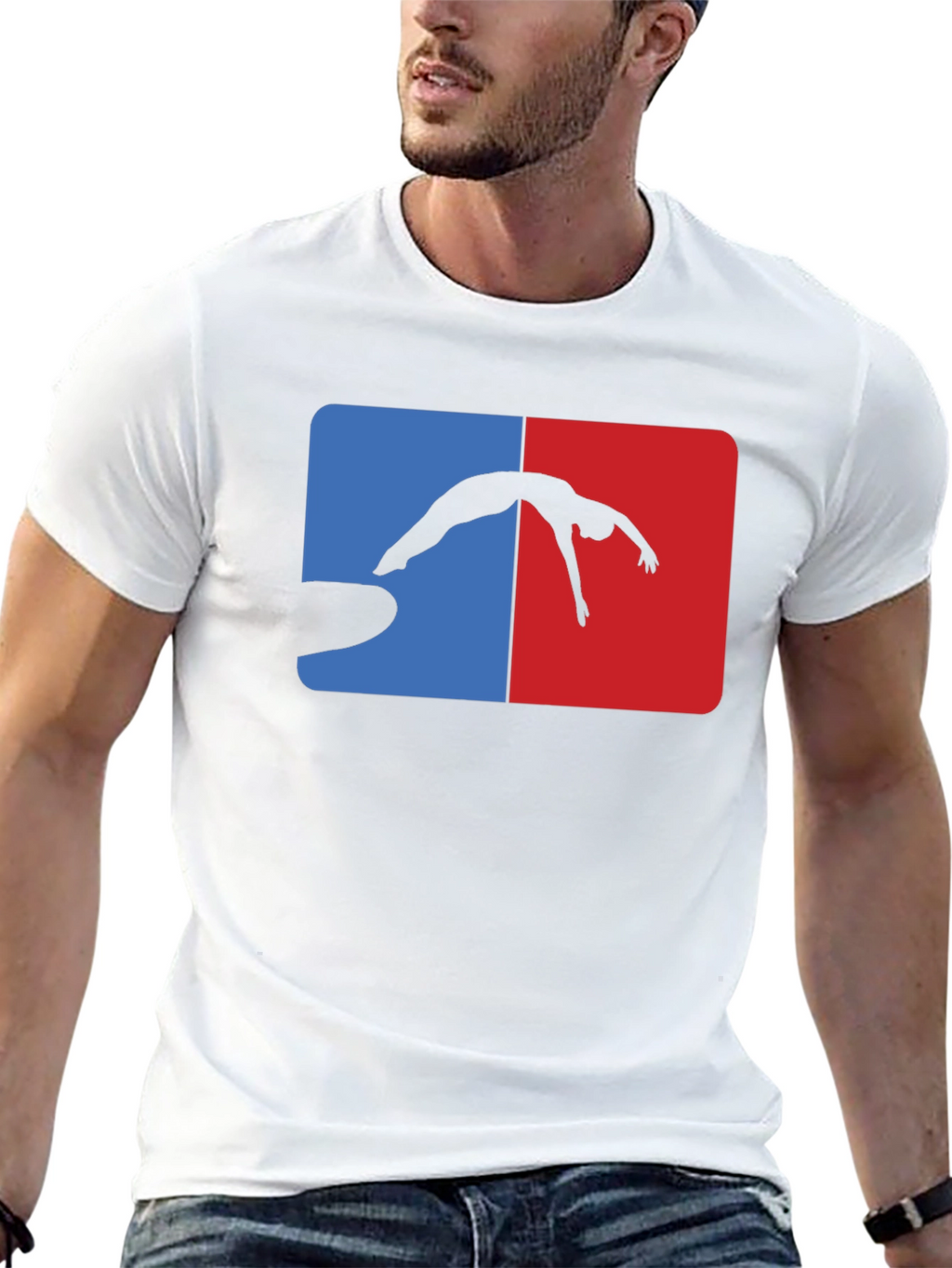 Cliff Diver Graphic Tee - Black Cotton T-Shirt