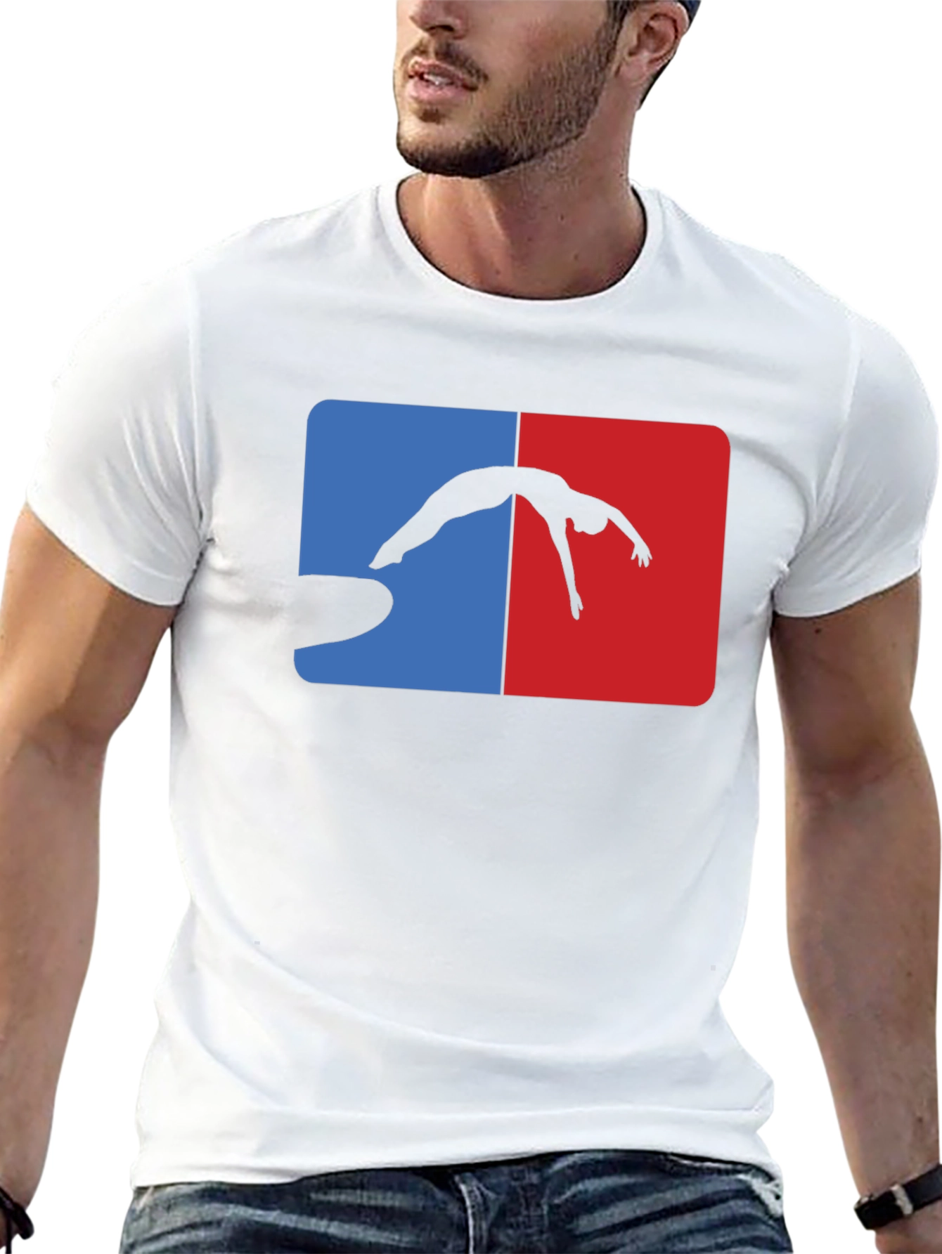 Cliff Diver Graphic Tee - Black Cotton T-Shirt