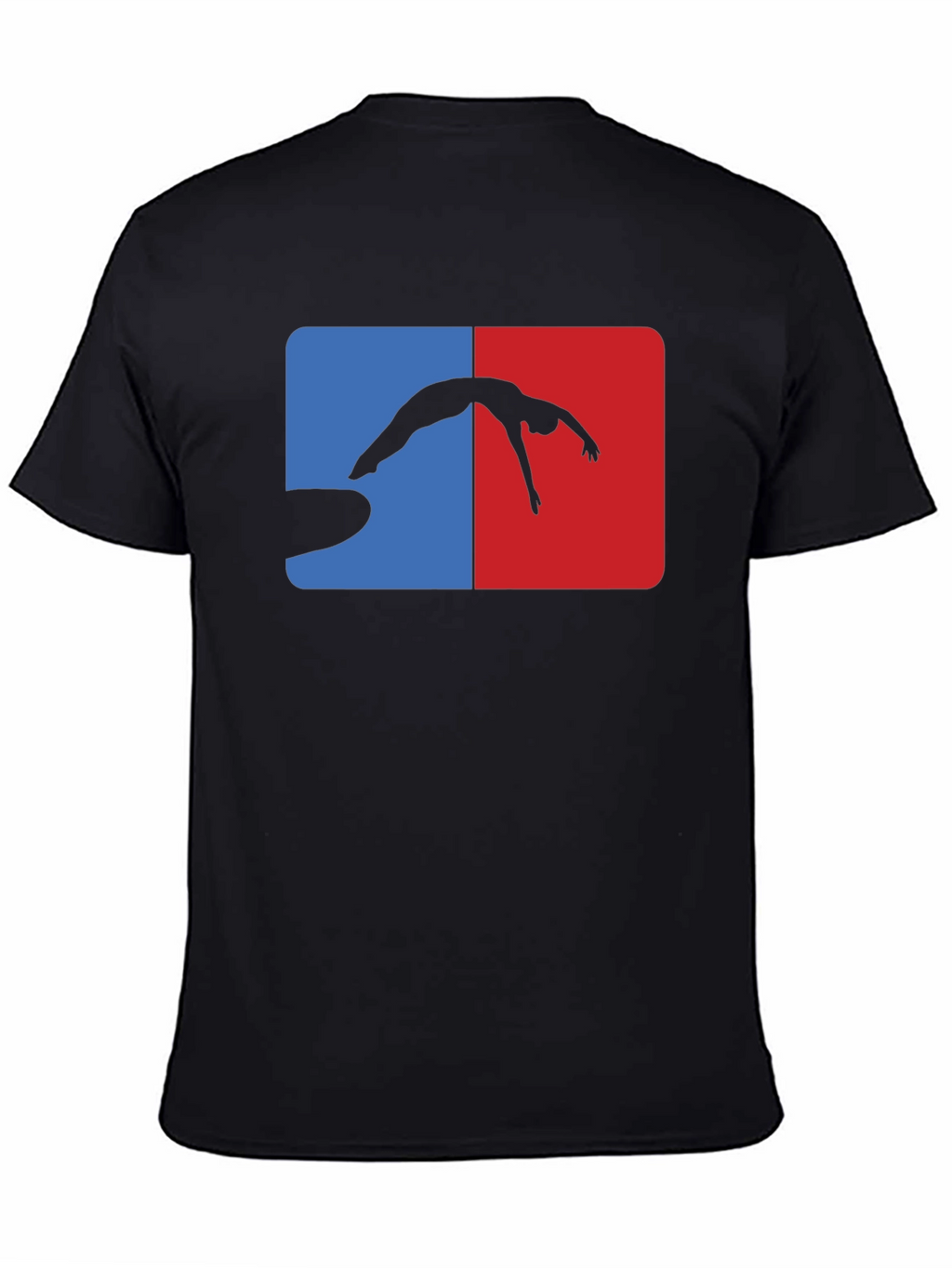 Cliff Diver Graphic Tee - Black Cotton T-Shirt