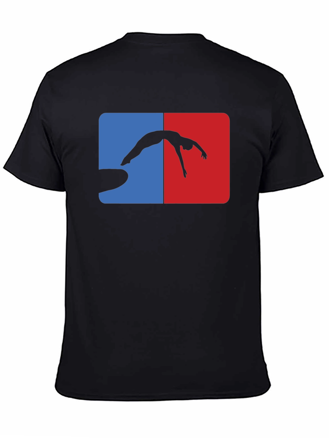 Cliff Diver Graphic Tee - Black Cotton T-Shirt