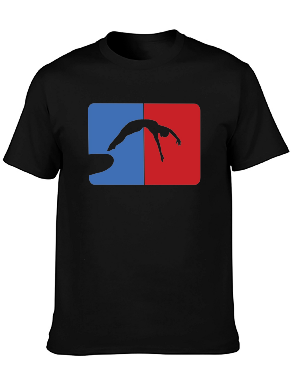 Cliff Diver Graphic Tee - Black Cotton T-Shirt