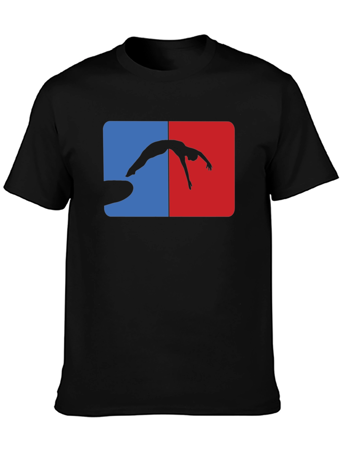 Cliff Diver Graphic Tee - Black Cotton T-Shirt