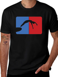 Cliff Diver Graphic Tee - Black Cotton T-Shirt