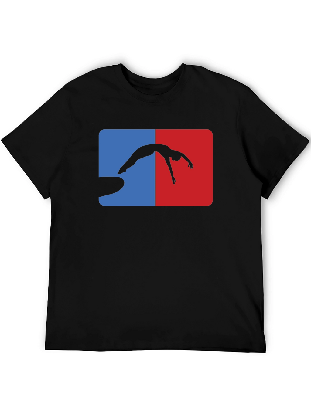 Cliff Diver Graphic Tee - Black Cotton T-Shirt