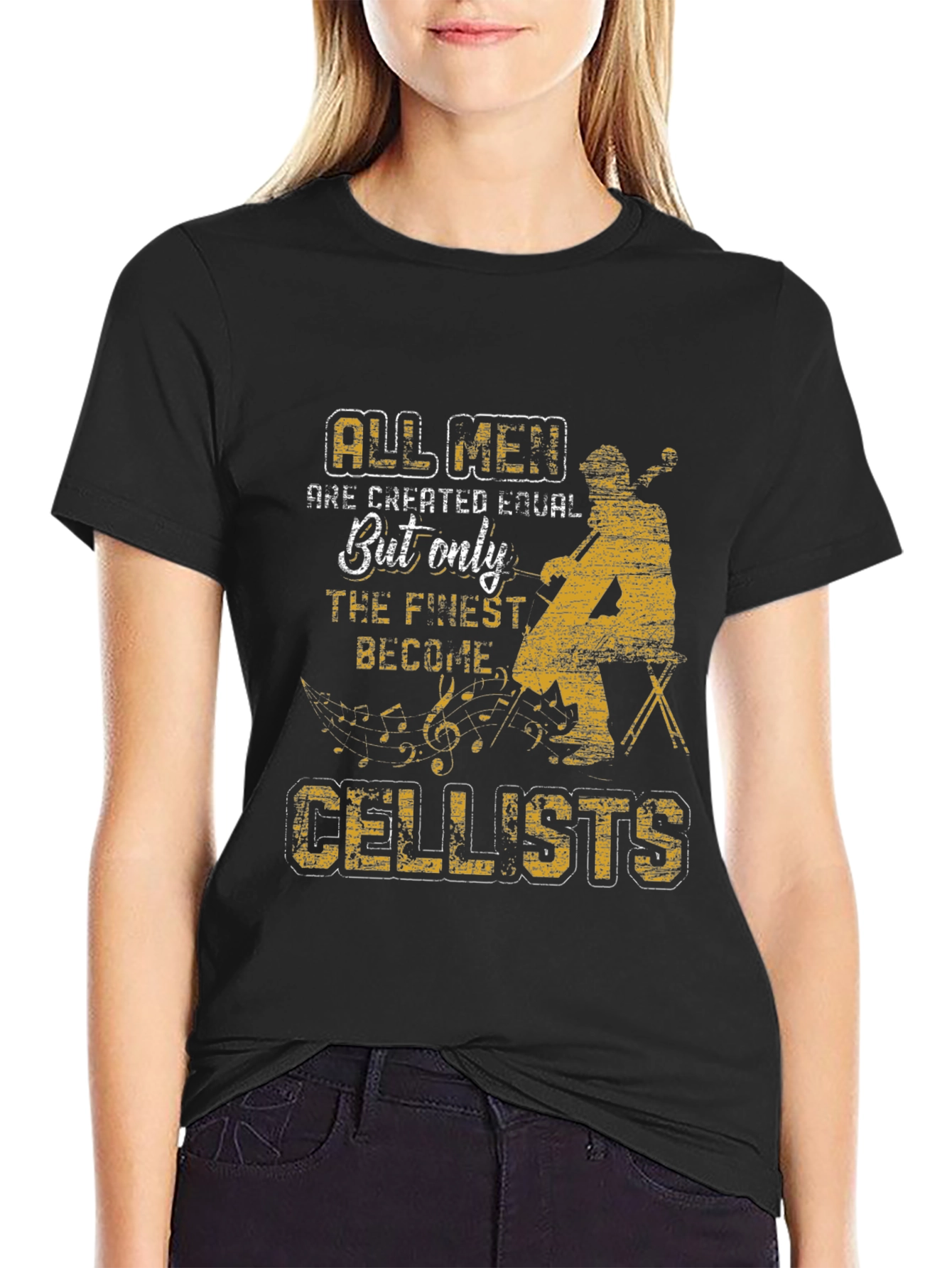 Cellist T-Shirt - All Men Are Created Equal Tee