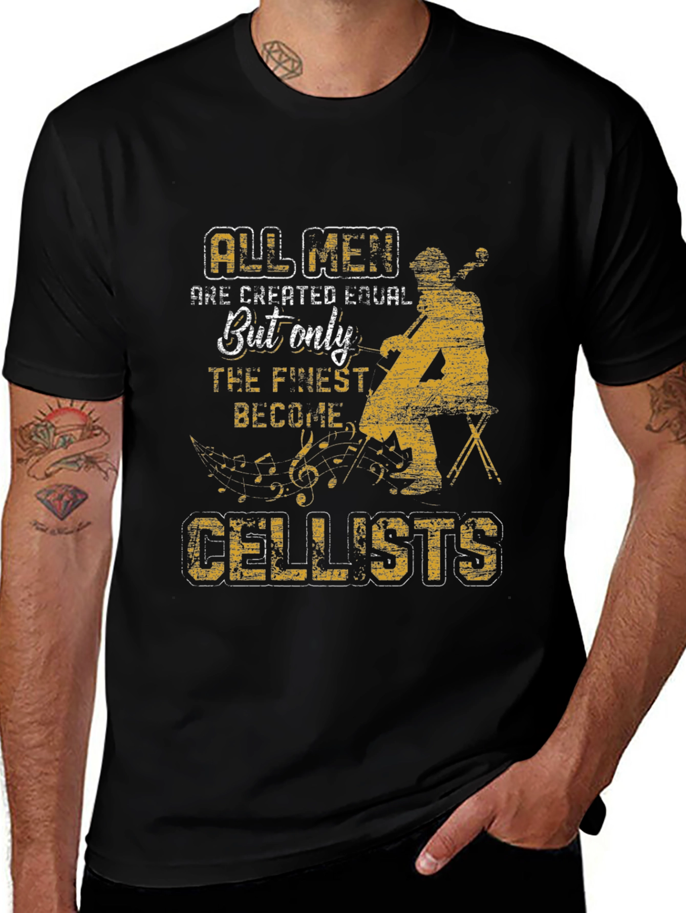 Cellist T-Shirt - All Men Are Created Equal Tee