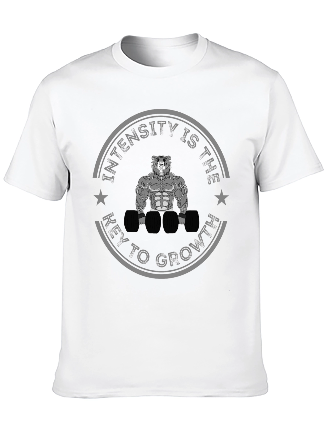 Intensity Growth T-Shirt - Bear Gym Motivation Tee
