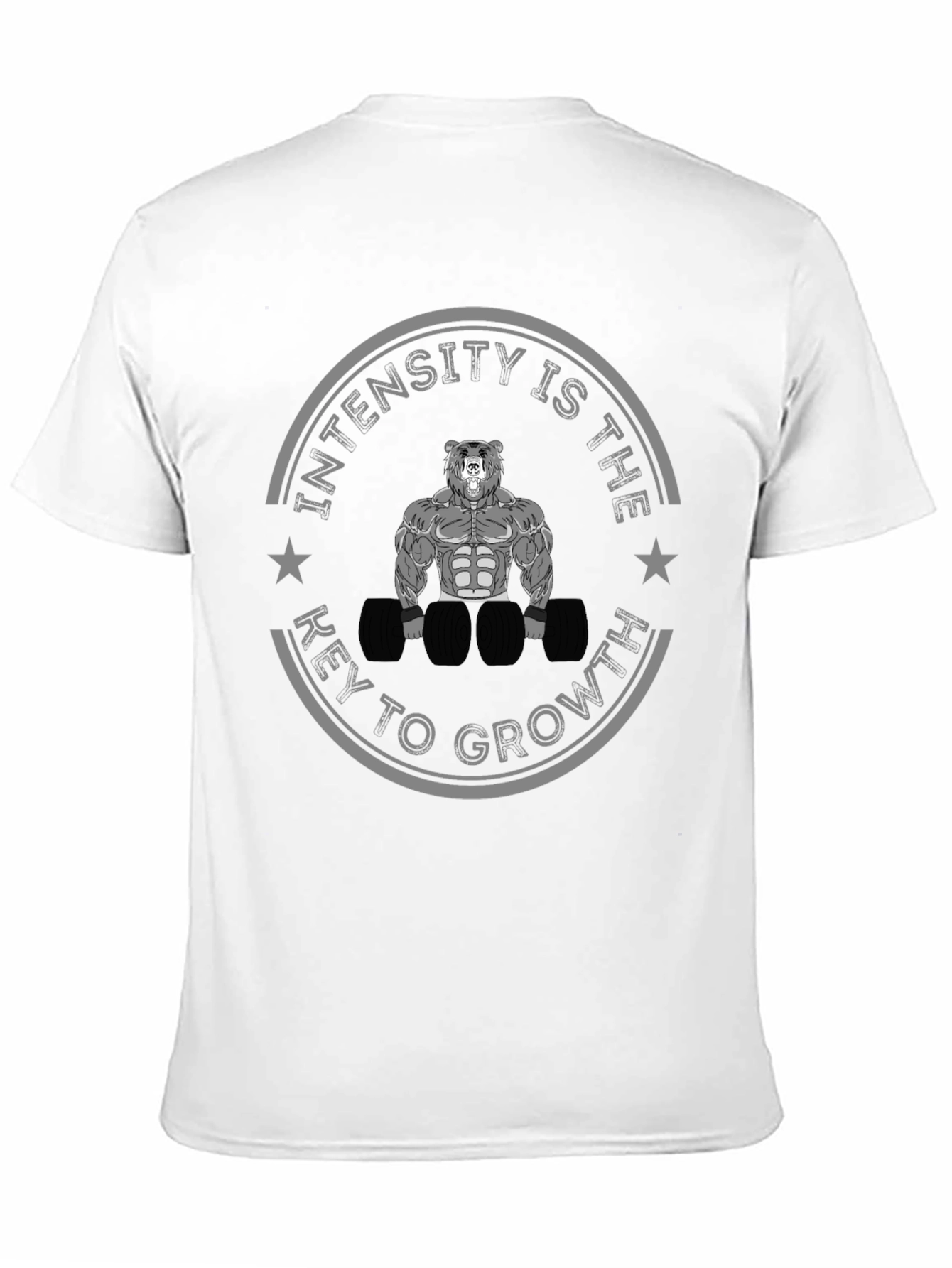 Intensity Growth T-Shirt - Bear Gym Motivation Tee