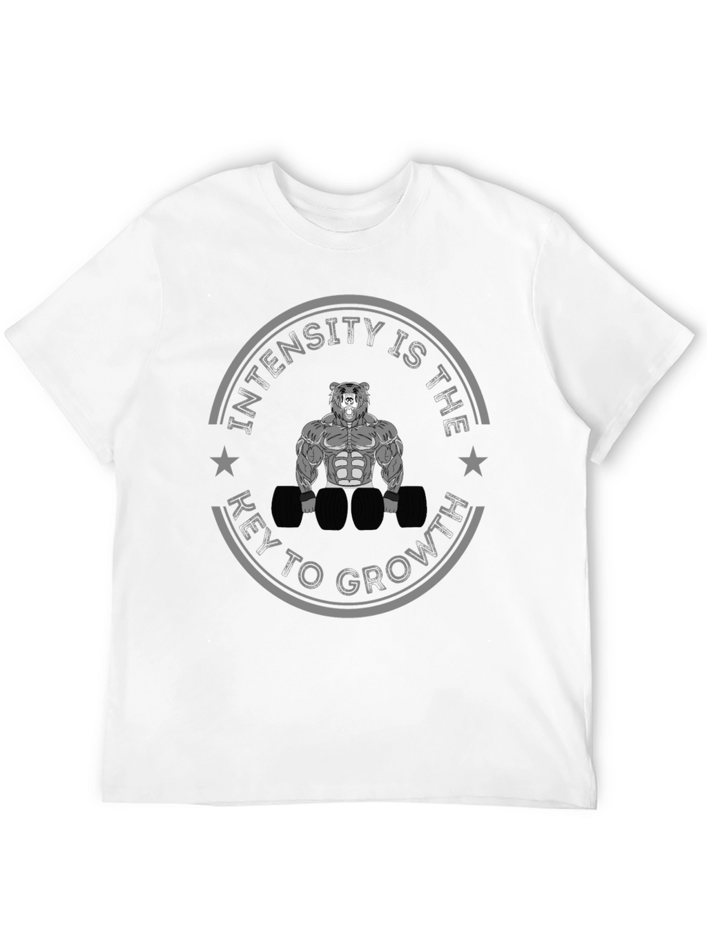 Intensity Growth T-Shirt - Bear Gym Motivation Tee