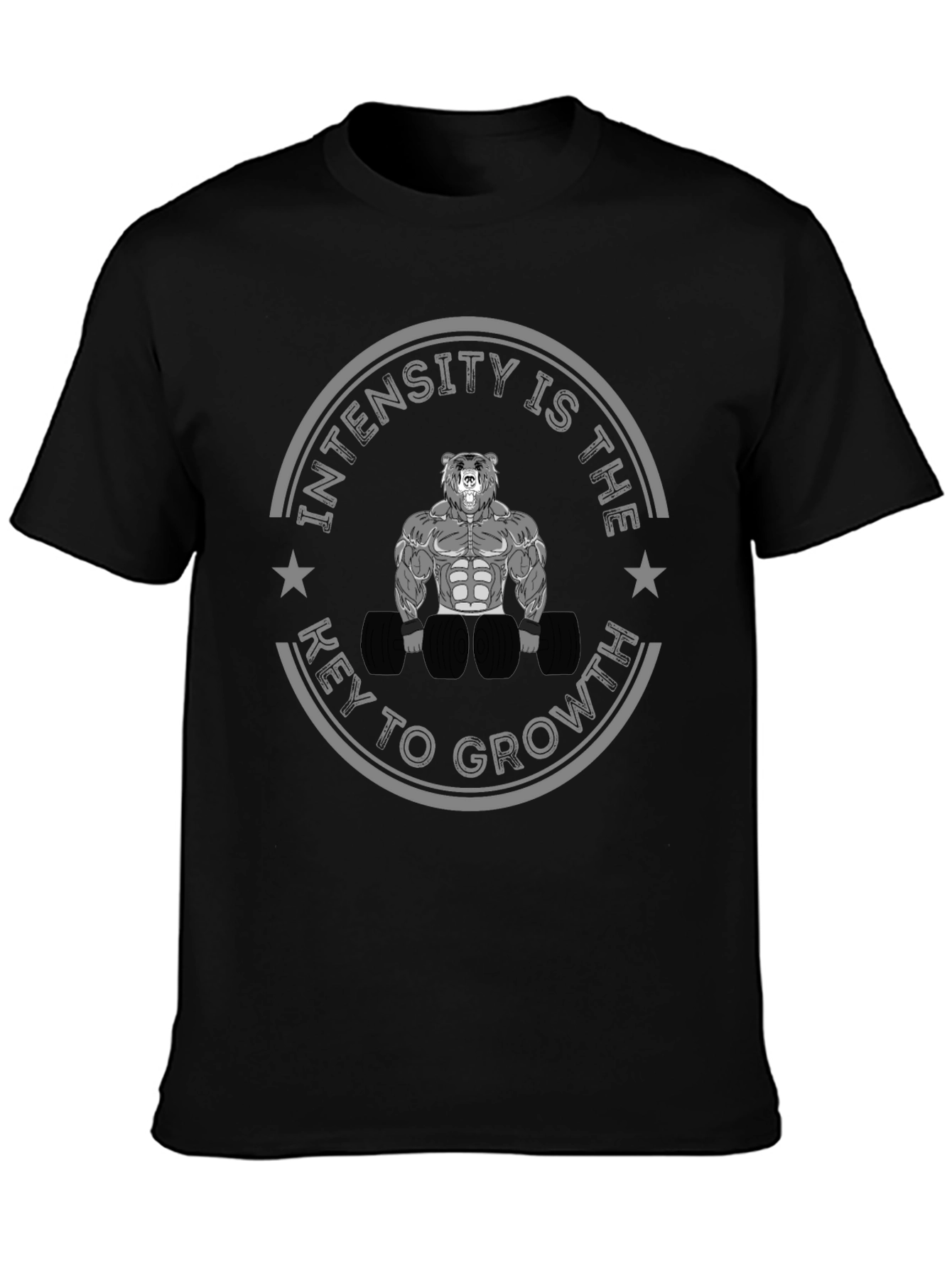 Intensity Growth T-Shirt - Bear Gym Motivation Tee