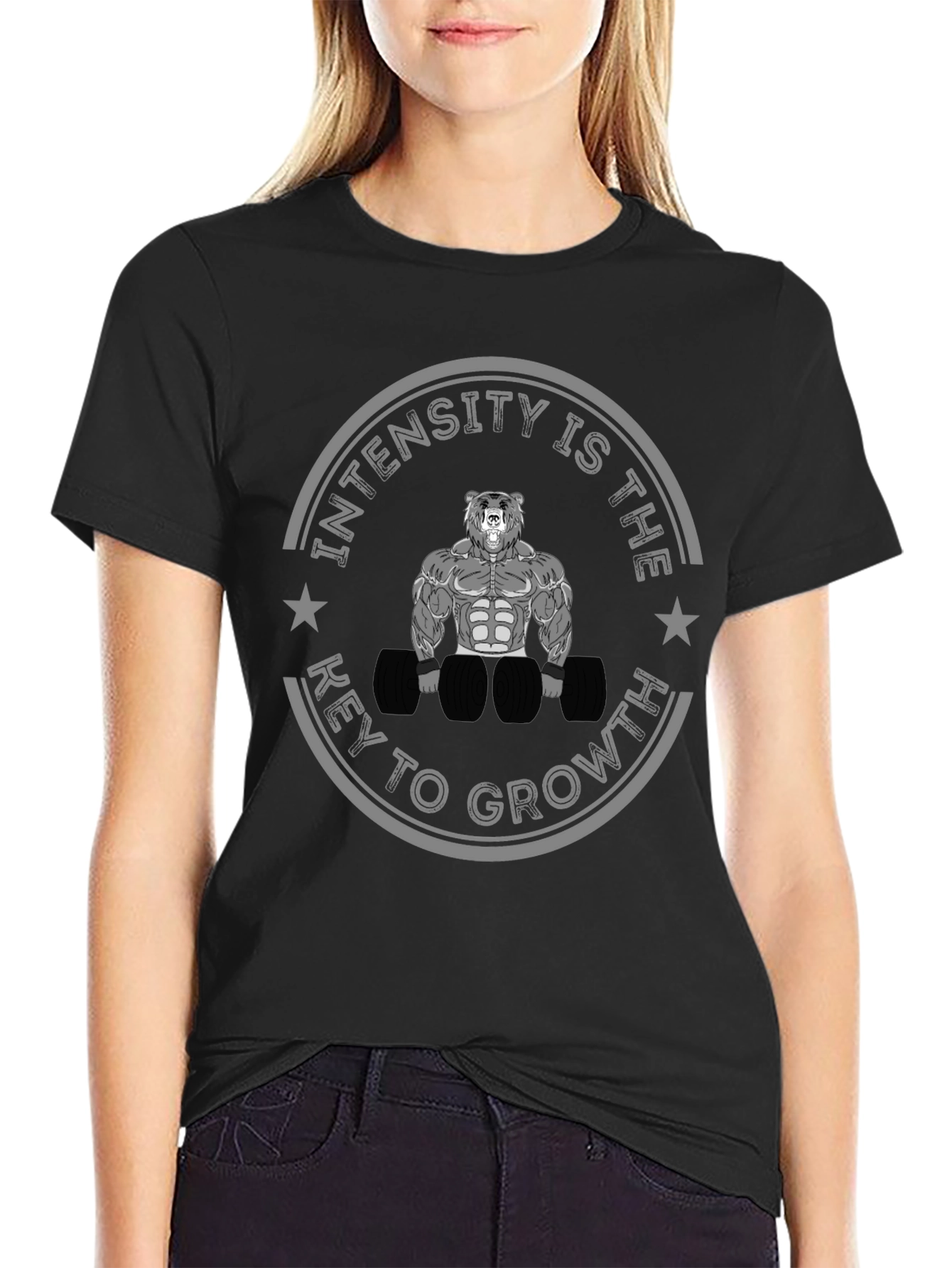 Intensity Growth T-Shirt - Bear Gym Motivation Tee
