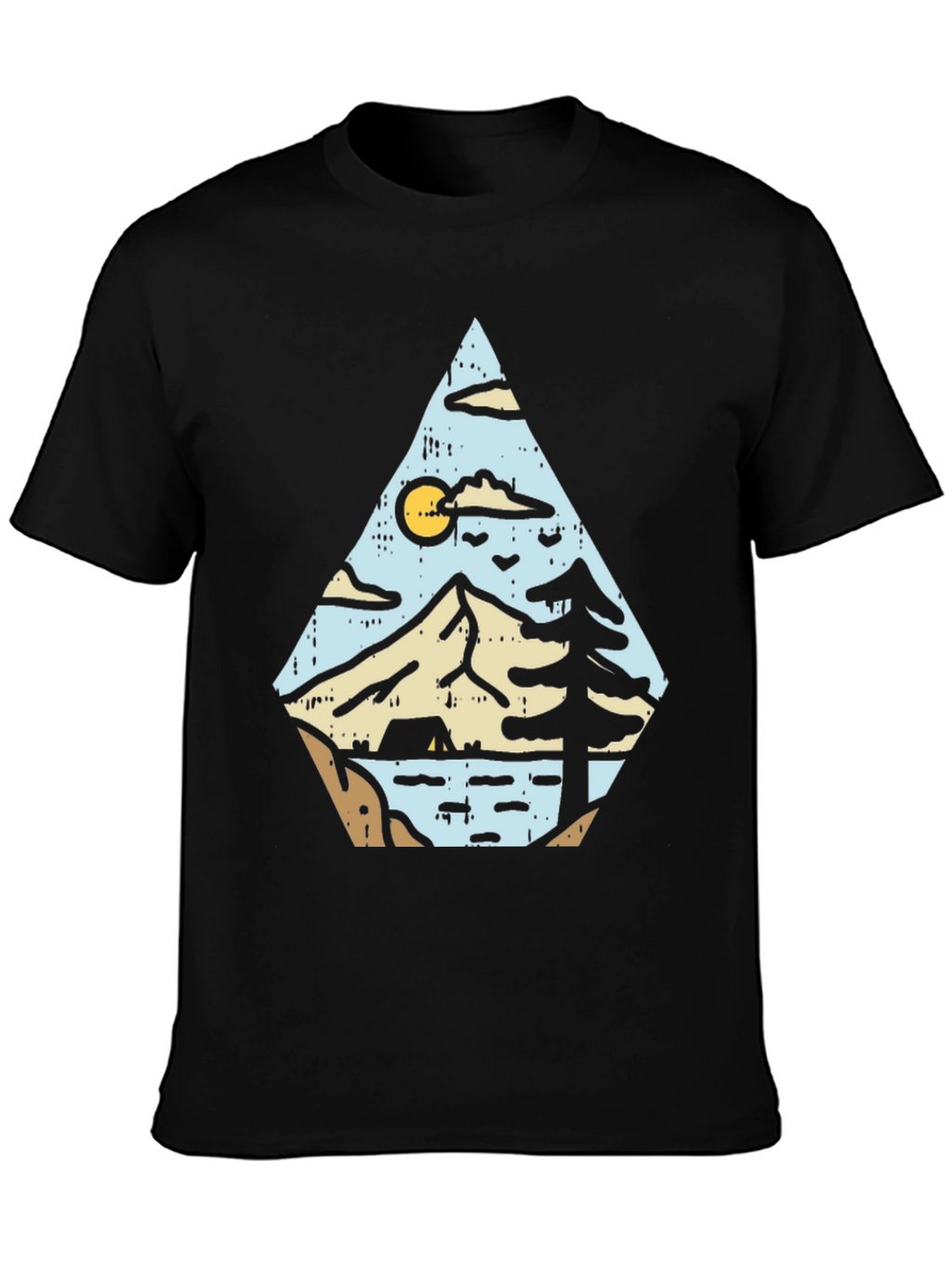Outdoor Adventure Graphic Tee - Black