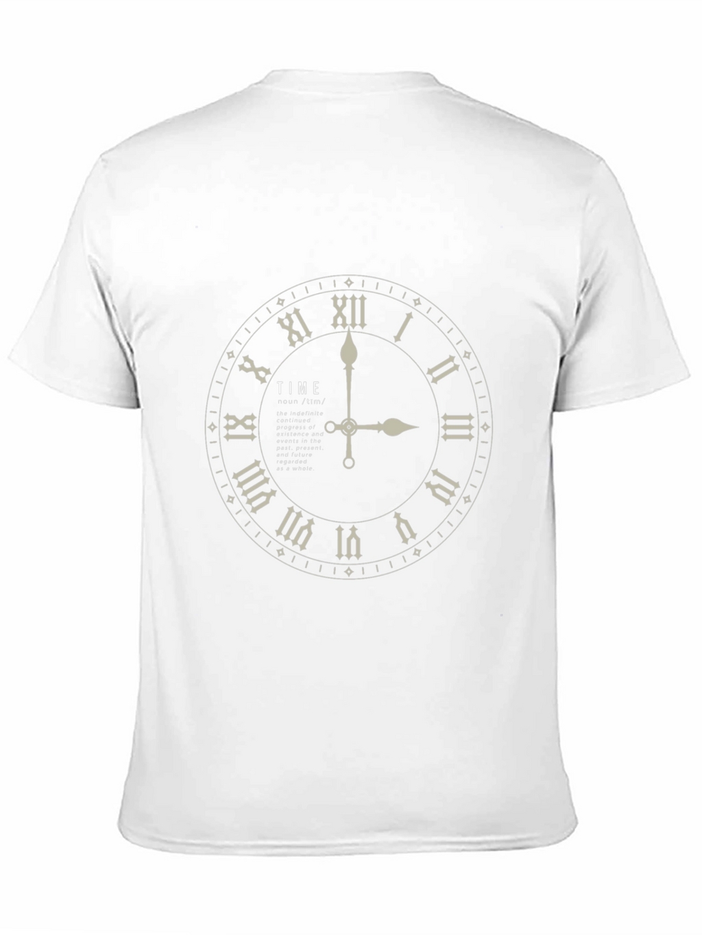 Time Clock Graphic Print Black T-Shirt