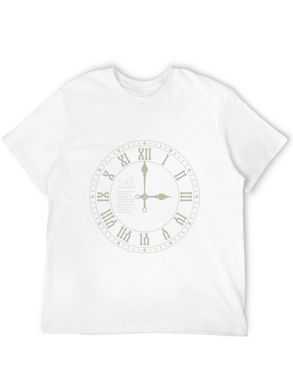 Time Clock Graphic Print Black T-Shirt