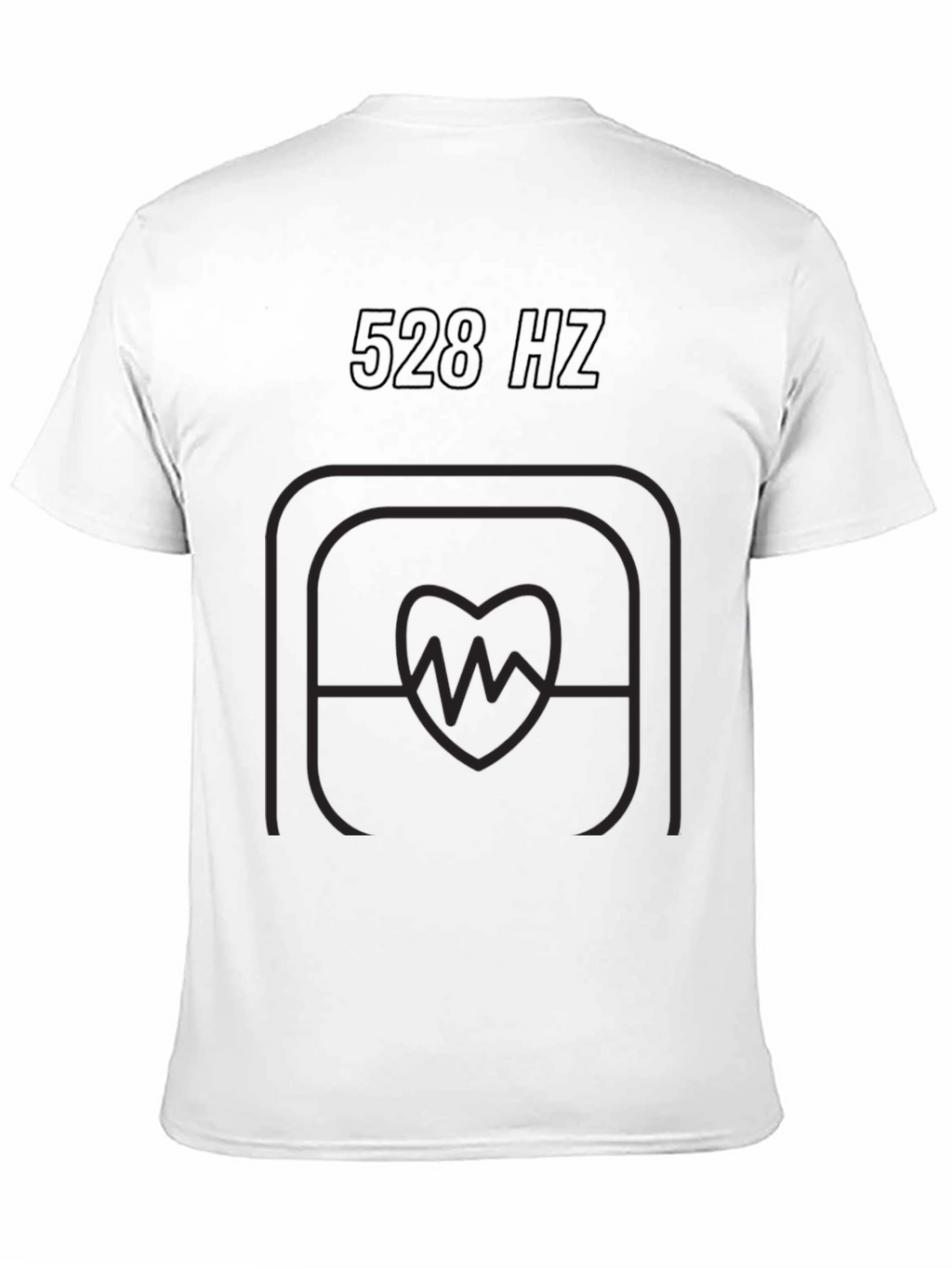 528 Hz Heartbeat Graphic Tee - Black