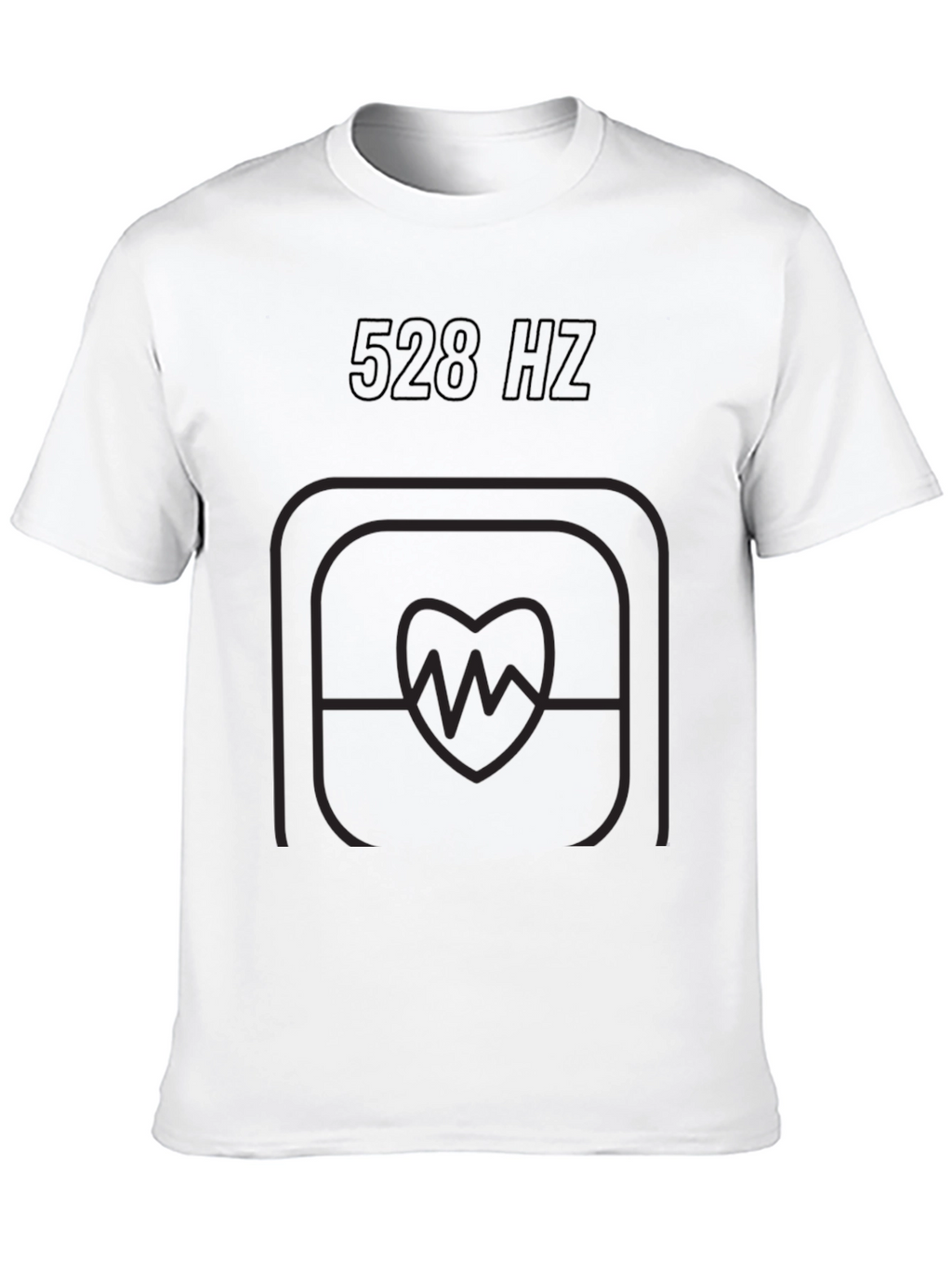 528 Hz Heartbeat Graphic Tee - Black