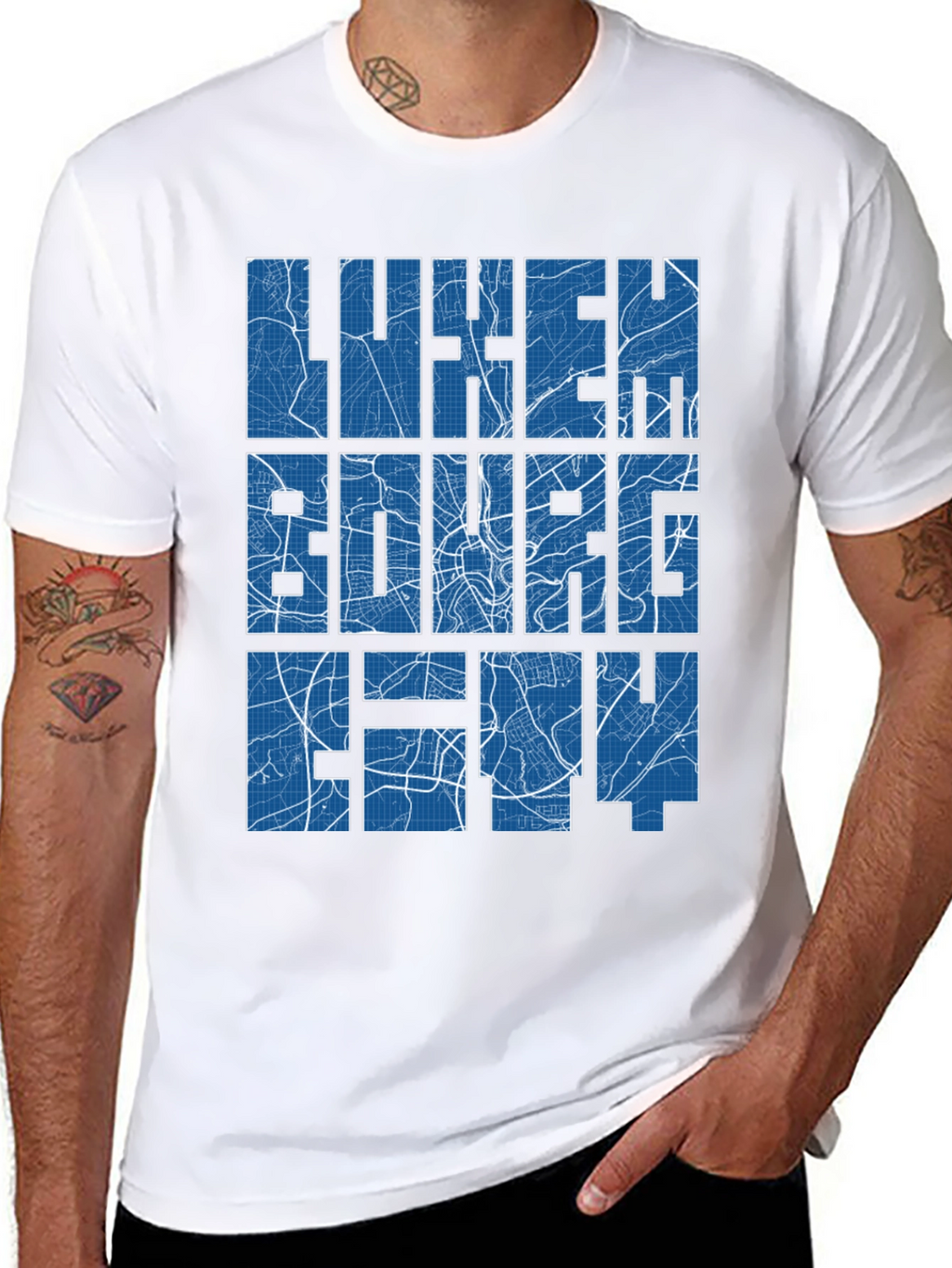 Luxembourg City Map T-Shirt - Unique Souvenir