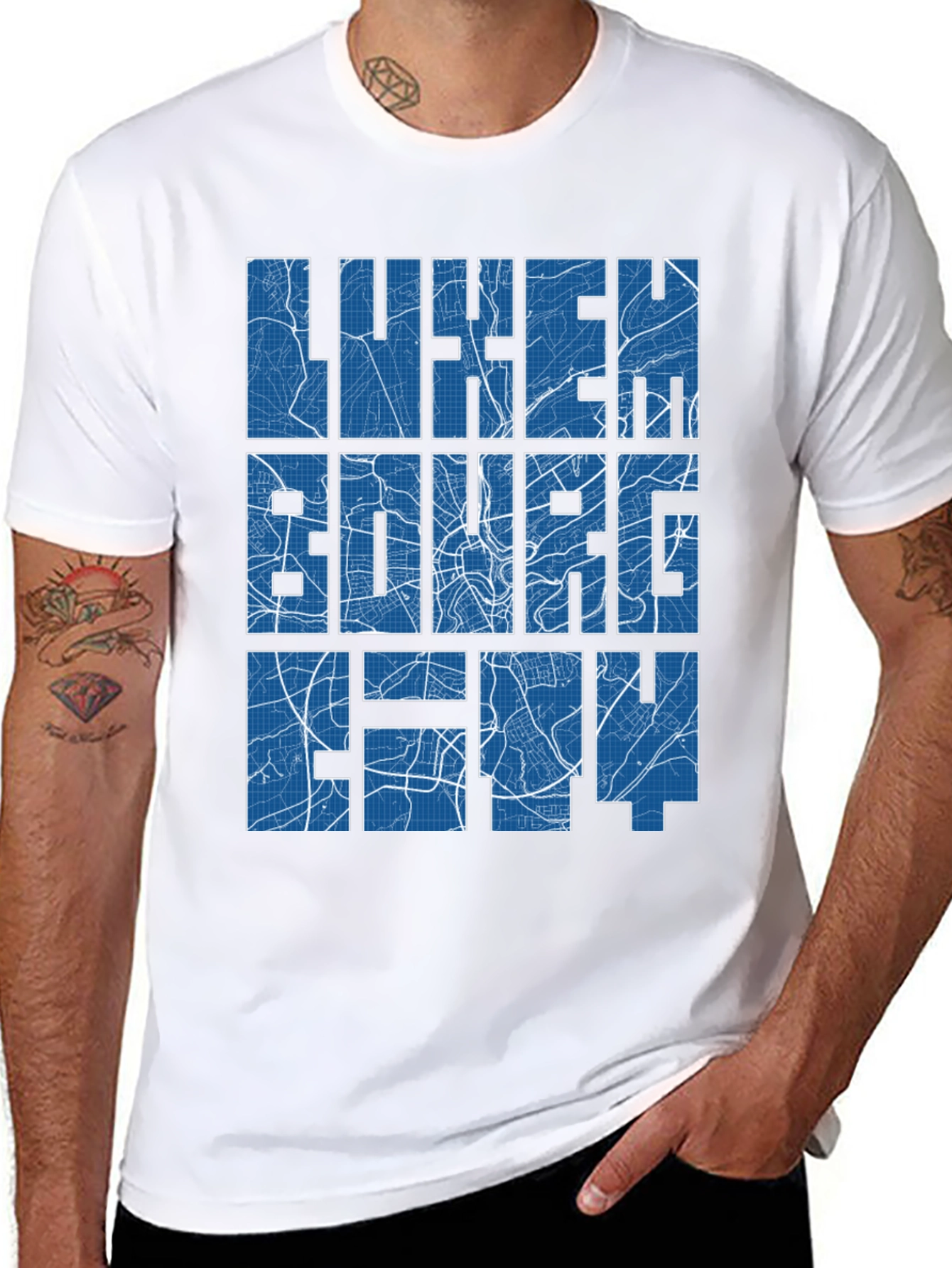 Luxembourg City Map T-Shirt - Unique Souvenir