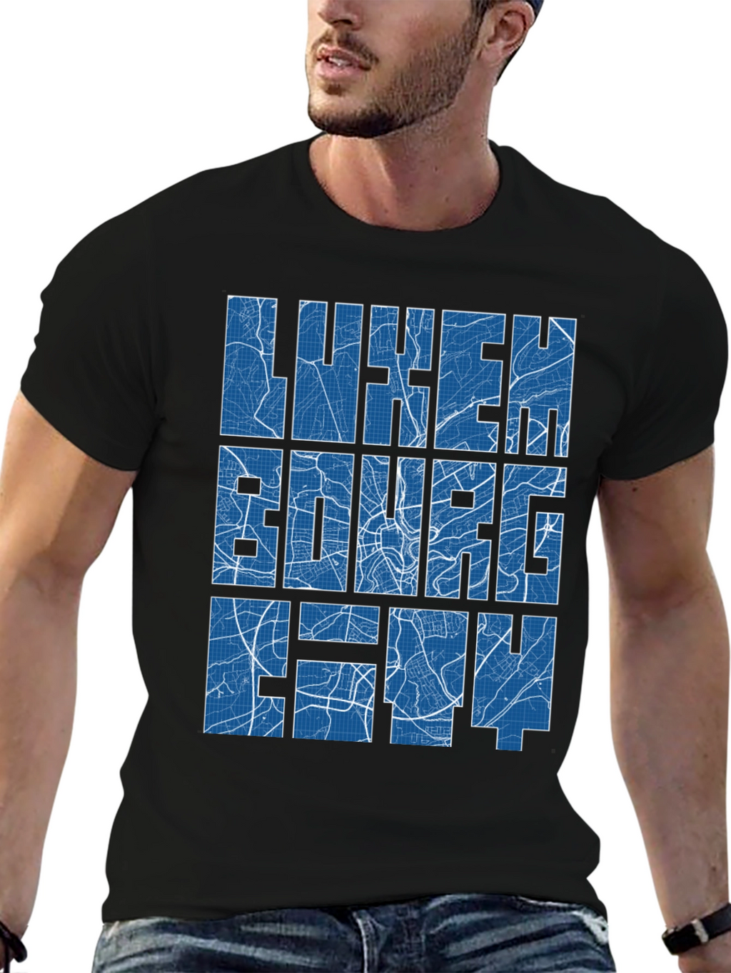 Luxembourg City Map T-Shirt - Unique Souvenir
