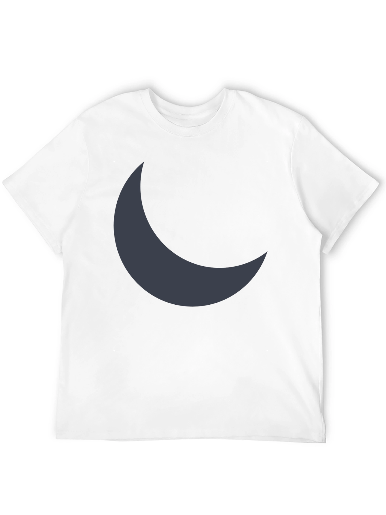 Crescent Moon Graphic Tee - Soft Black Cotton Blend