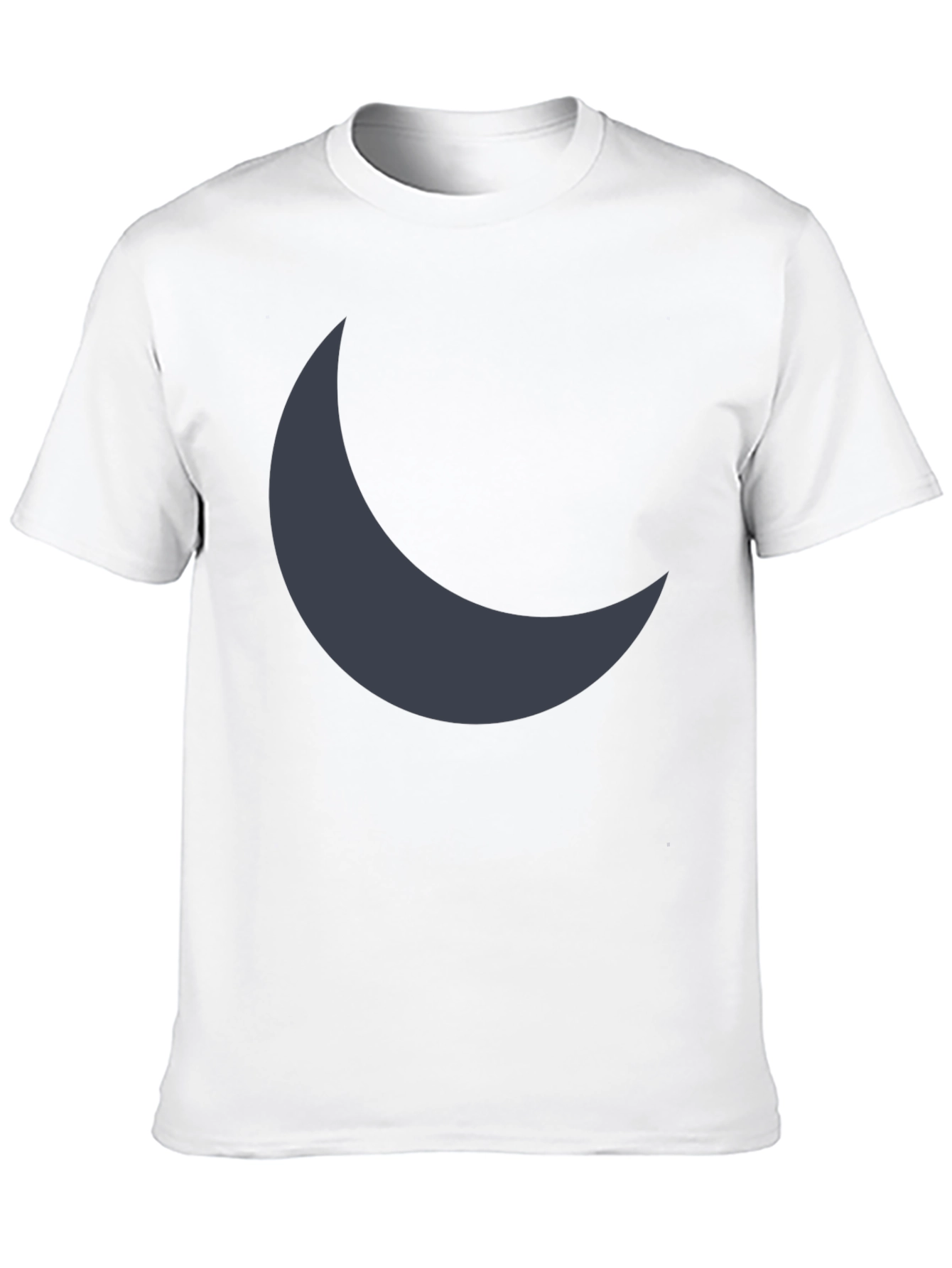 Crescent Moon Graphic Tee - Soft Black Cotton Blend