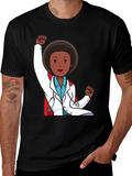 Empowered Doctor Graphic Tee - Black Cotton